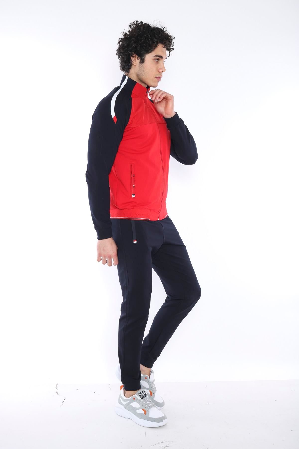 ست گرمکن ورزشی مردانه پارچه SUPER 2 SEASON SLIMFIT TEAM 6733 Escetic