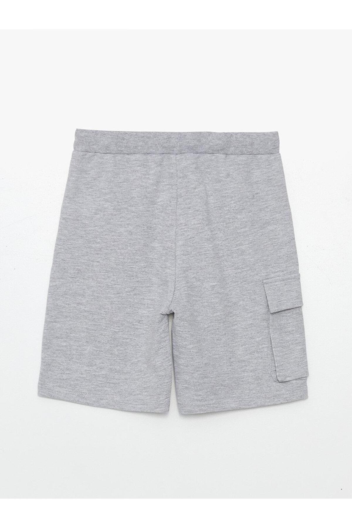 شورت و شلوارک پسرانه خاکستری ال سی وایکیکیLC Waikiki | S4FO23Z4 اورجینال - تصویر 2