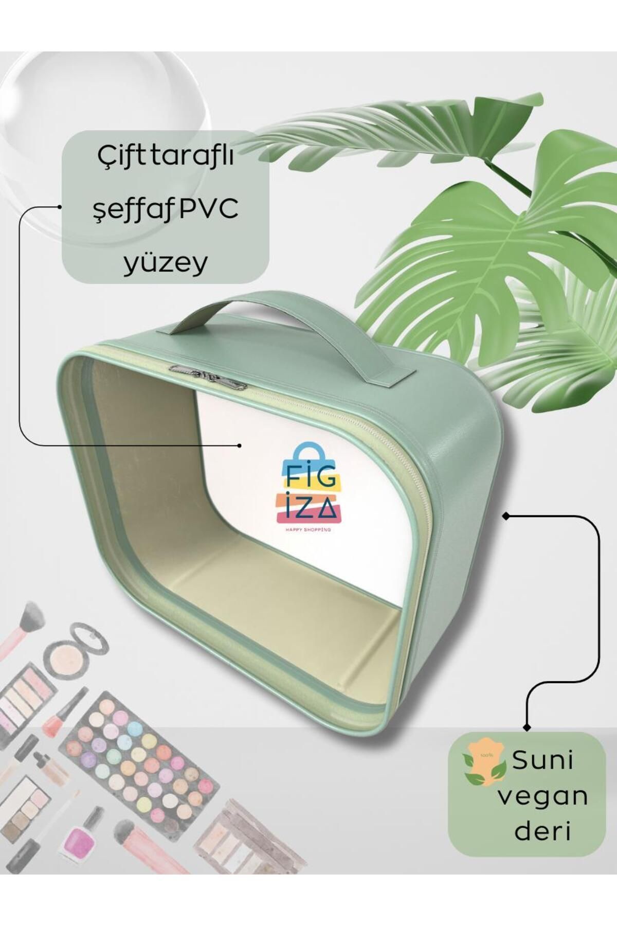 figiza Geanta De Machiaj Transparenta Organizator De Machiaj Sutien Lenjerie De Corp Organizator De Articole Cosmetice - One Size