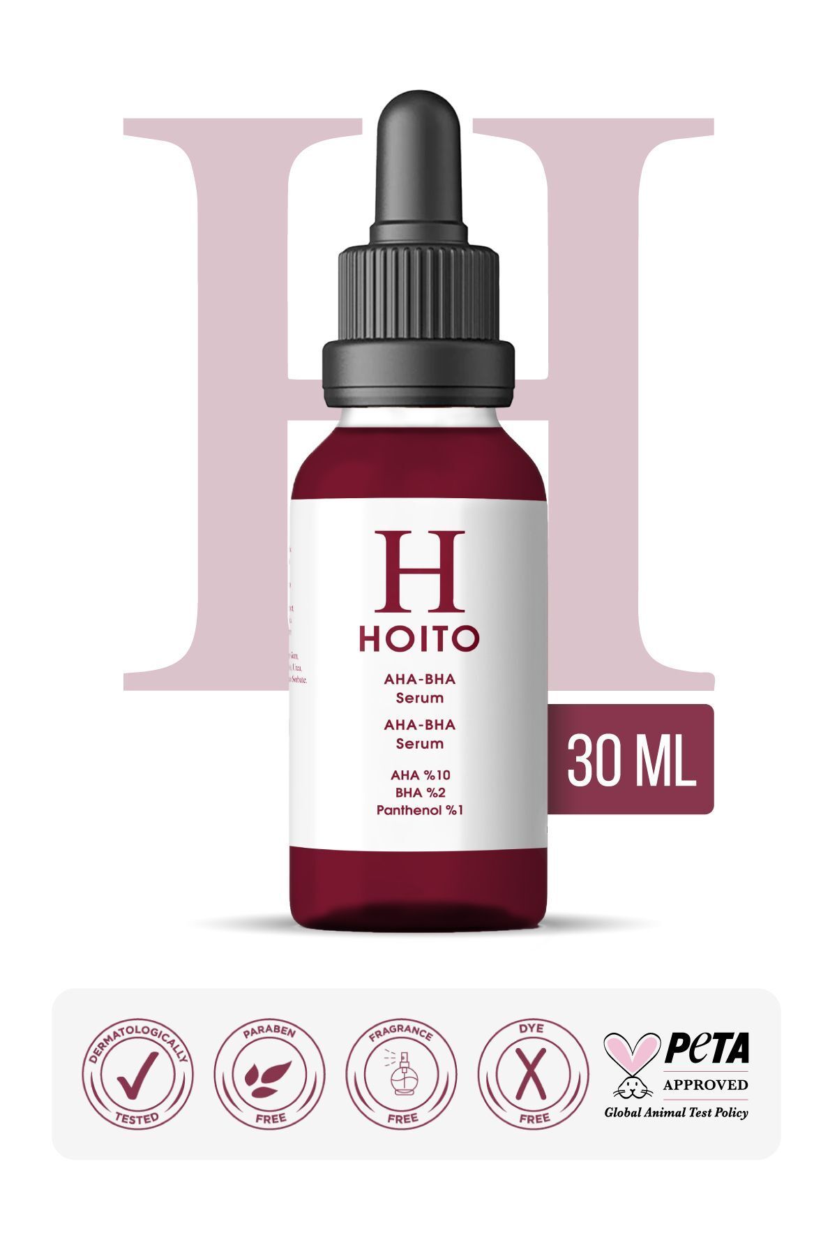 سرم آها بها 30 میلی لیتر - سرم مراقبت از پوست لایه بردار قرمز رنگ احیا کننده Hoito