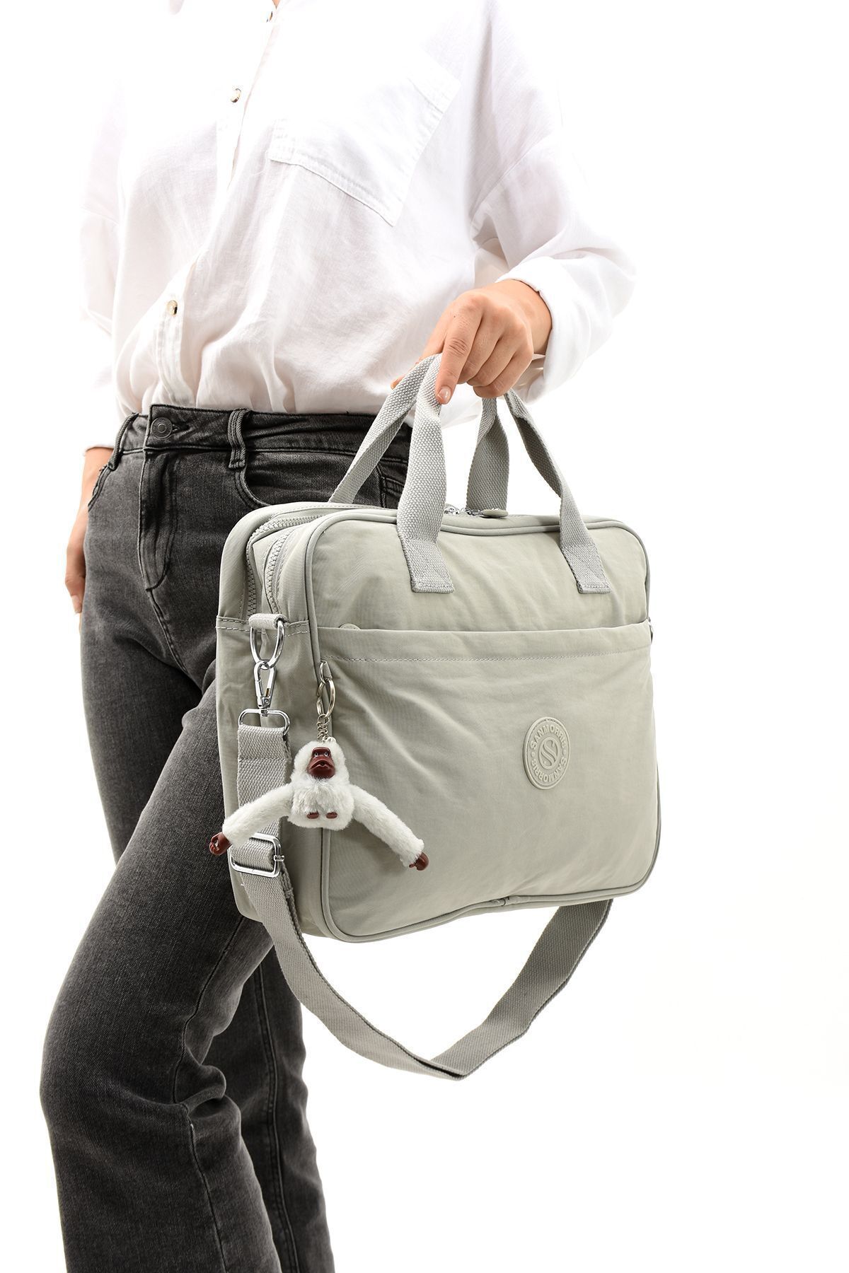  کیف دستی زنانه سانموریس مدل Clinker ضد آب با محفظه لپ‌تاپ