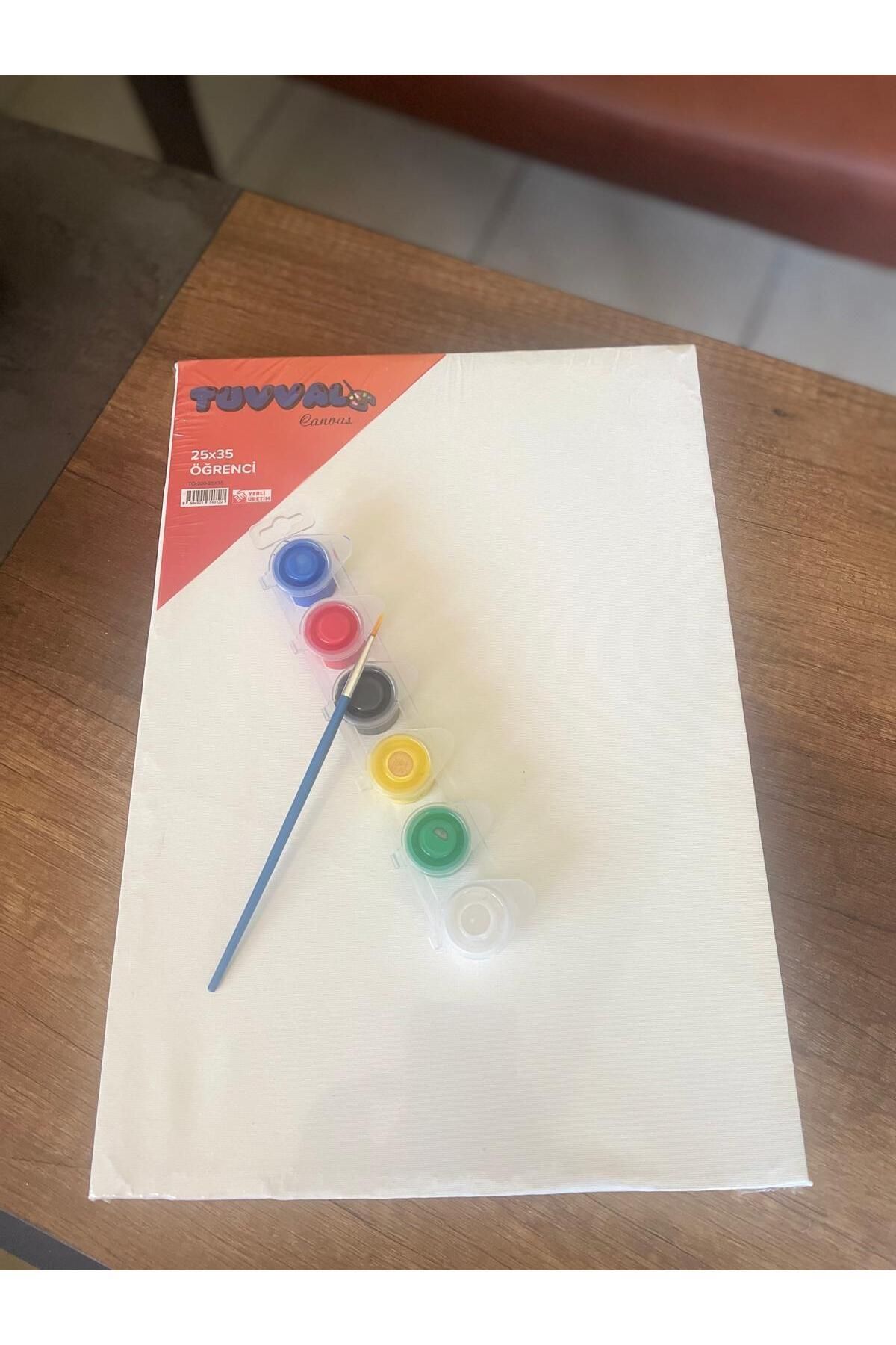 tuvval Tuval-aile-bebek-el ayak izi-hatıra- 25x35 tuval+6lı parmak boya+fırça fotoğrafı 2 (önizleme)