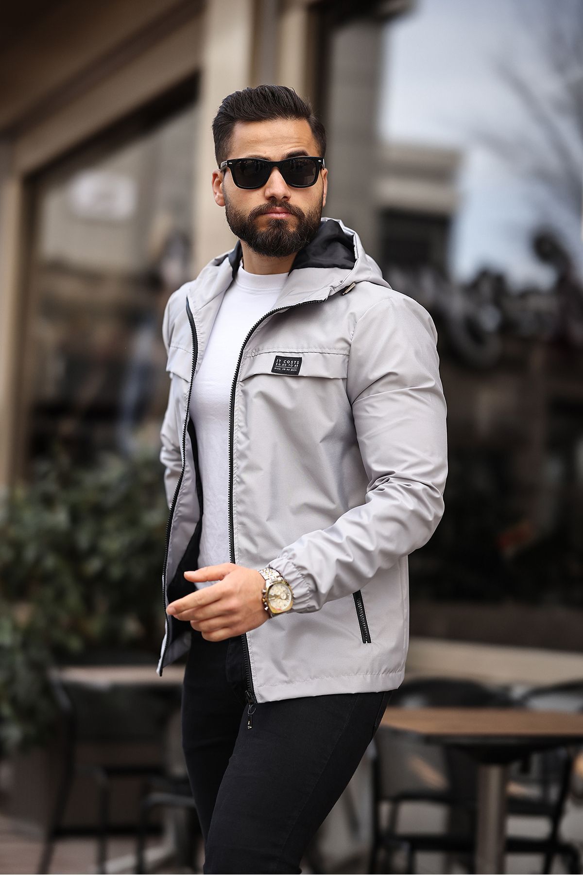 S&M CLOTHİNG  YENİ SEZON ERKEK SU & RÜZGAR GEÇİRMEZ YAĞMURLUK MEVSİMLİK CEKET - Görsel 2