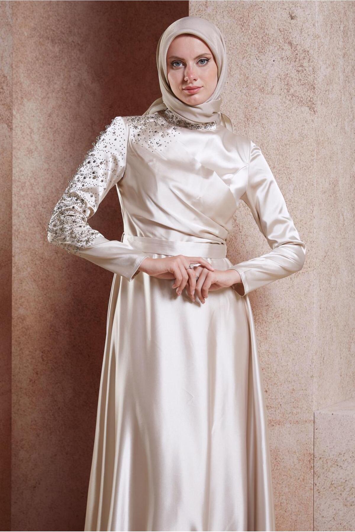 مانتو ابایا زنانه آلوینا | 22YABL0050218 Alvina - Image 2