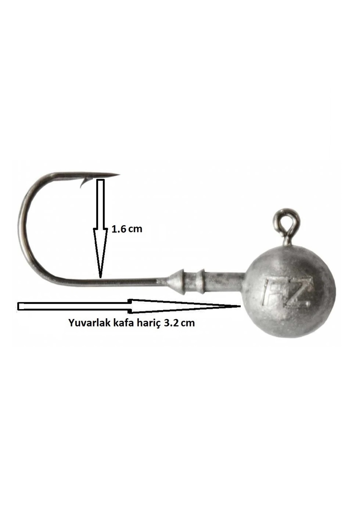 DAM Ball Jig Head No:3/0 Iğneli 15gr Zoka (5 ADET)