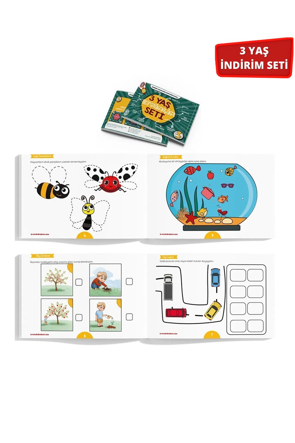 Çocuk Akademi İlkadım Akıllı Düğmeler Full Paket ve 3 Yaş Dikkat