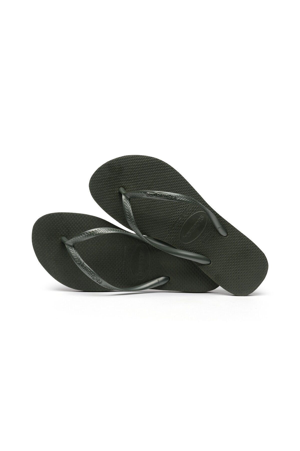 دمپایی سبز زنانه تیره باریک Havaianas