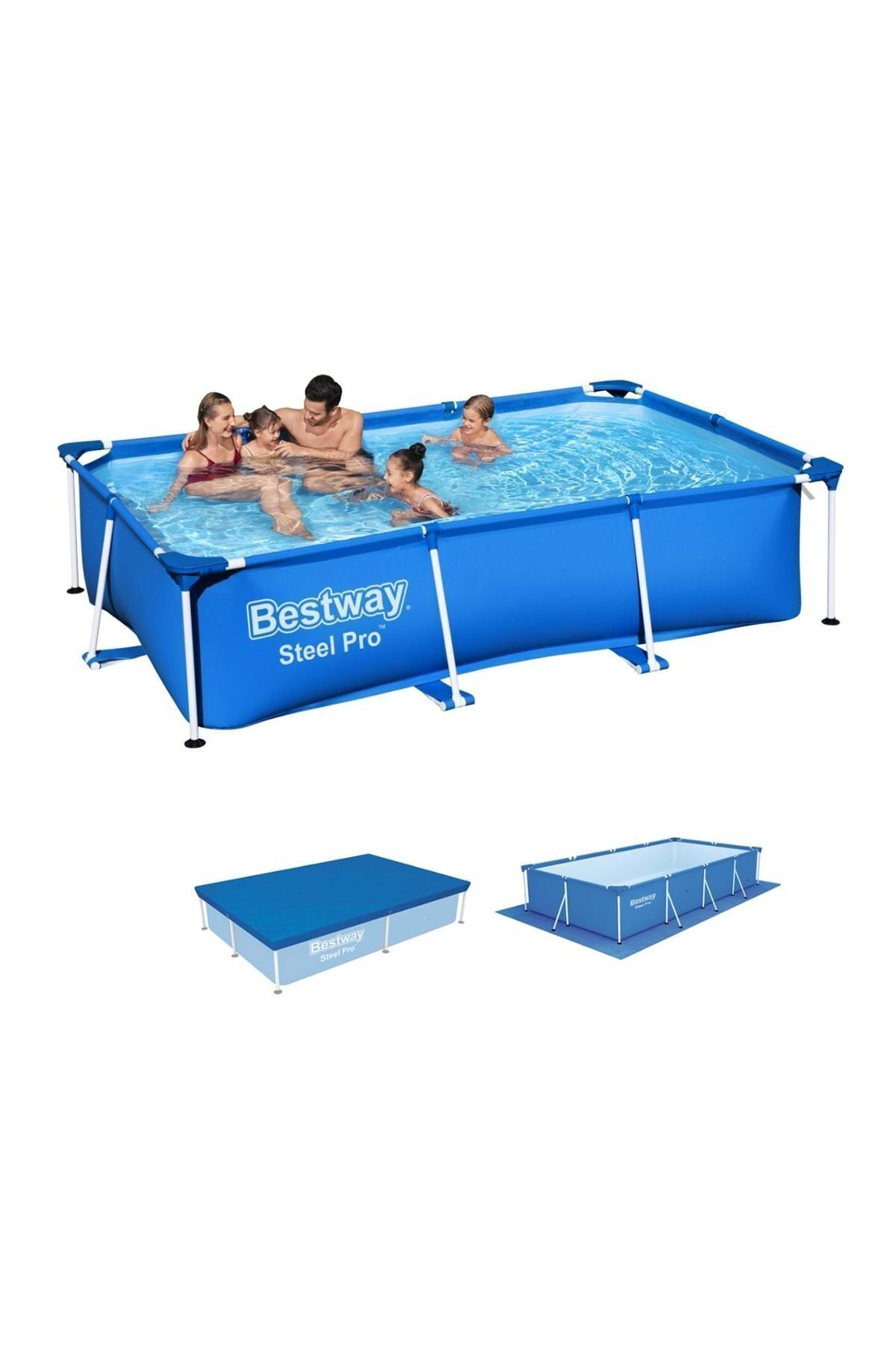 Bestway Dikdörtgen Prefabrik Havuz Set Bw450 56403 ( 259cm X 170 Cm 61cm )
