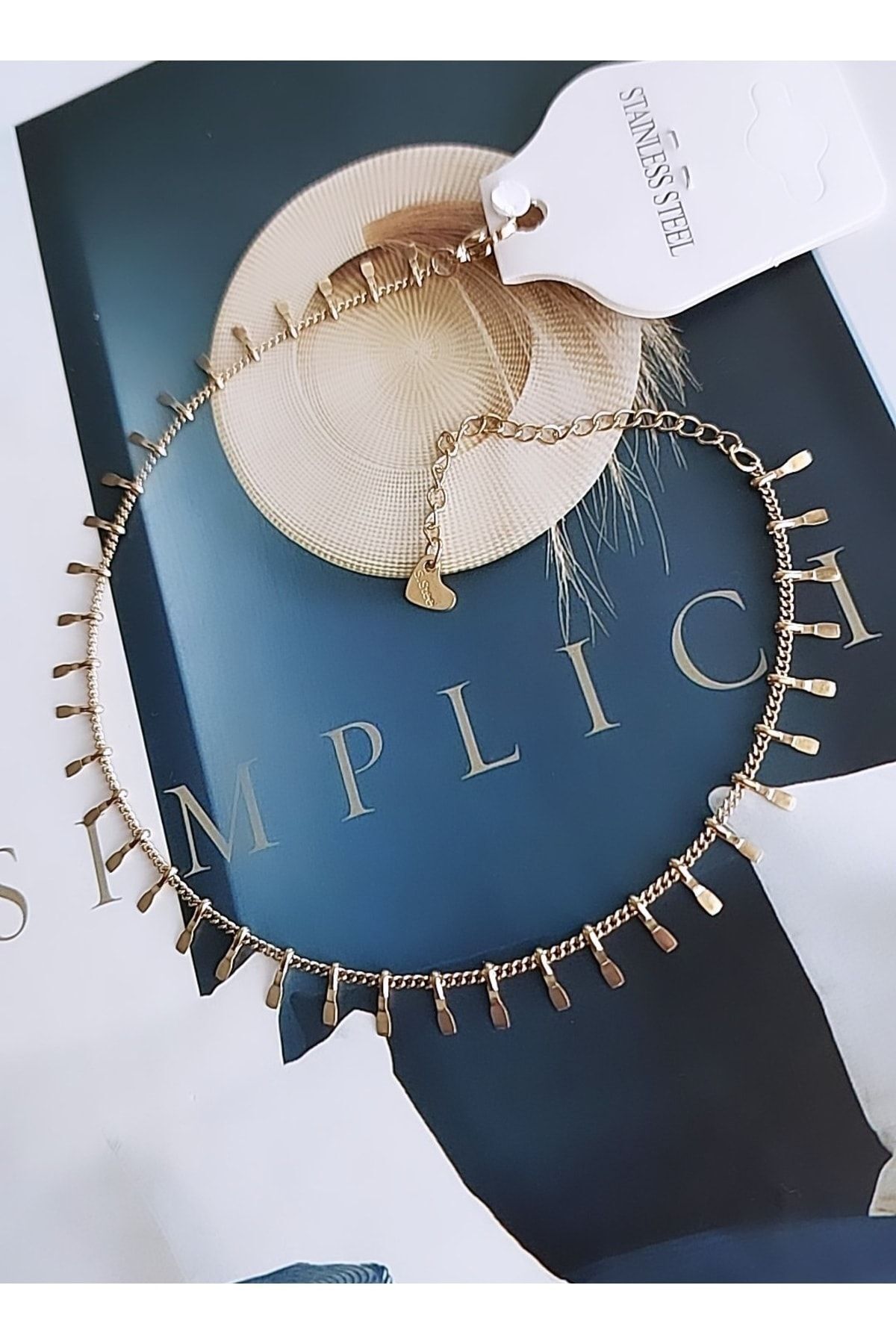 Atölye Eliz Paslanmaz Çelik Halhal Çubuk Pul