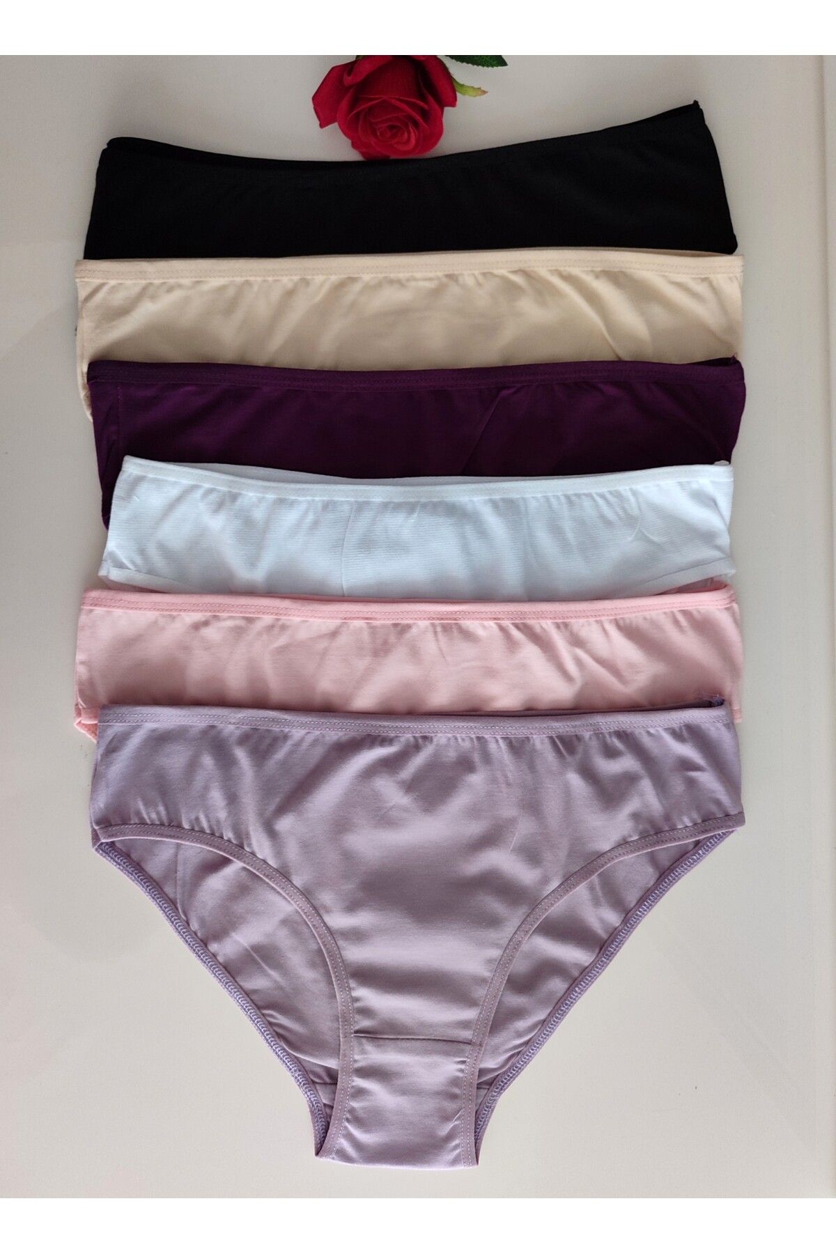 nesterinzar-Női pamut Lycra bikini bugyi 6 db 3