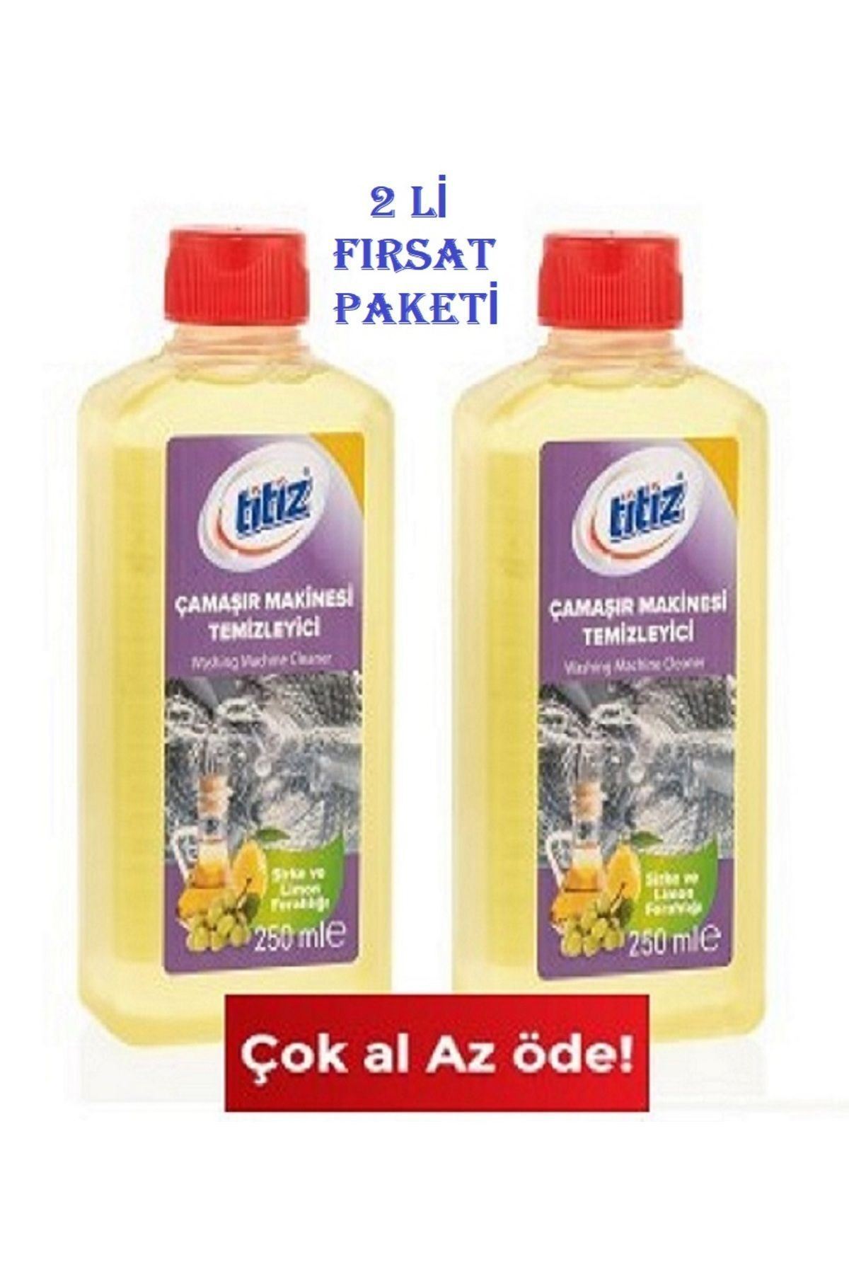 Titiz Çamaşır Makinesi Temizleyici 250 ML x 2 ADET