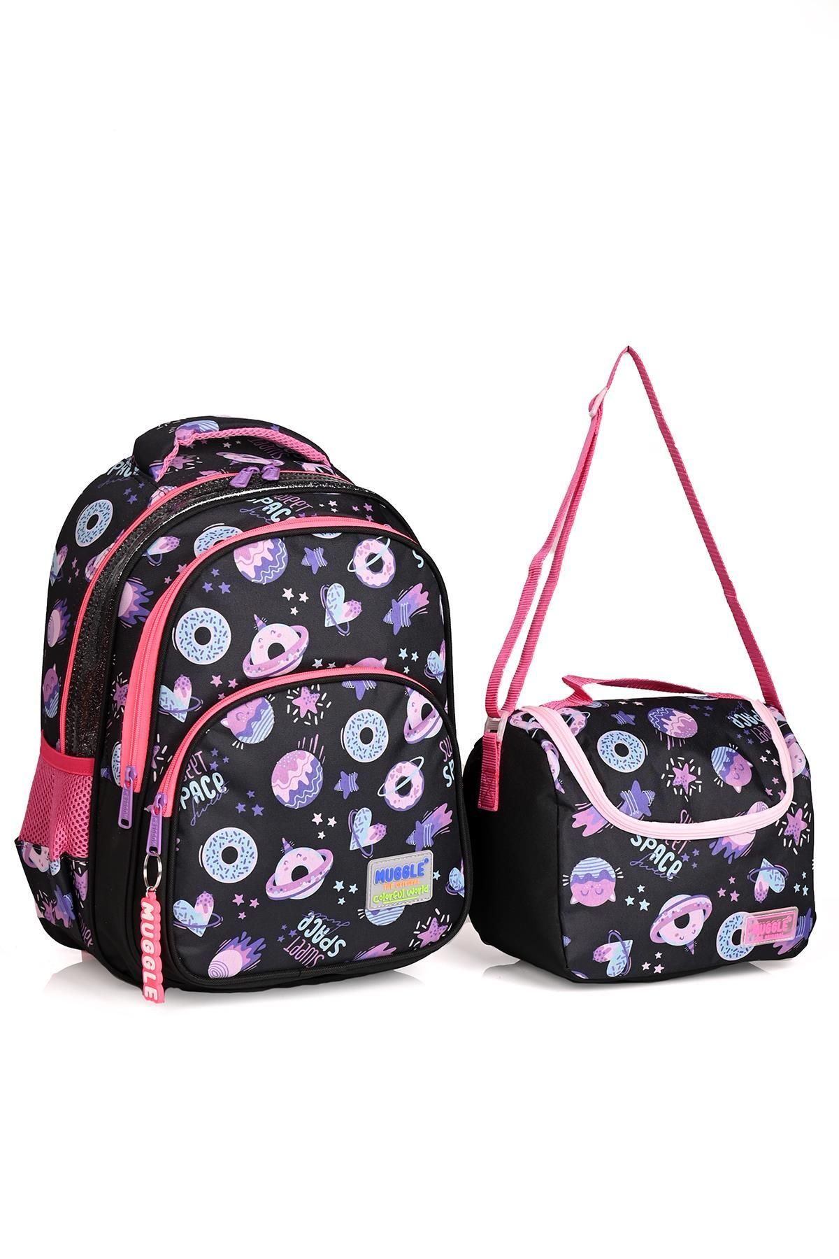 کیف مدرسه مردانه و زنانه MU 008 SWEET SPACE SCHOOL BACKPACK 2 مجموعه MUGGLE