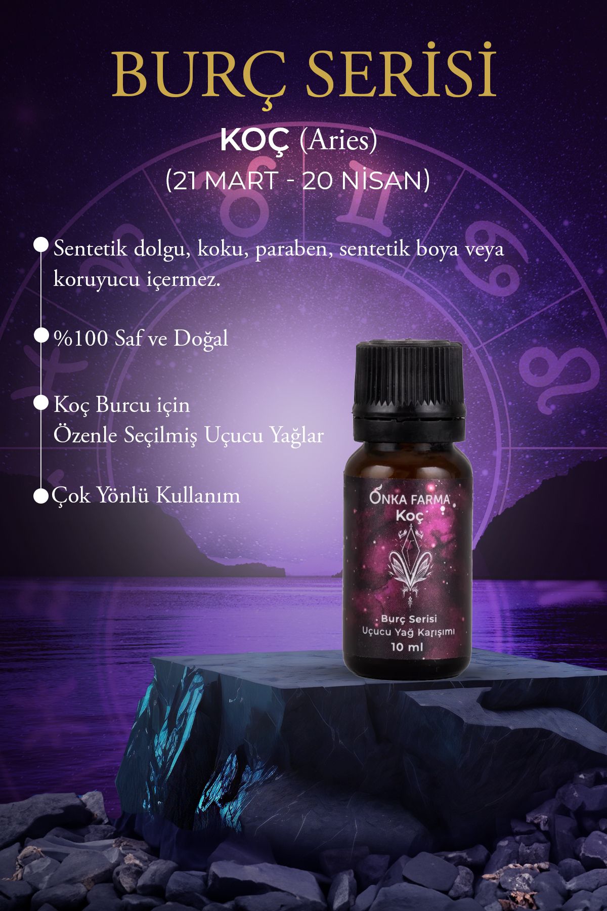 Onka Farma Aries Essential Oil Mix 10 ml - آروماتراپی سری Burç OnkaFarma