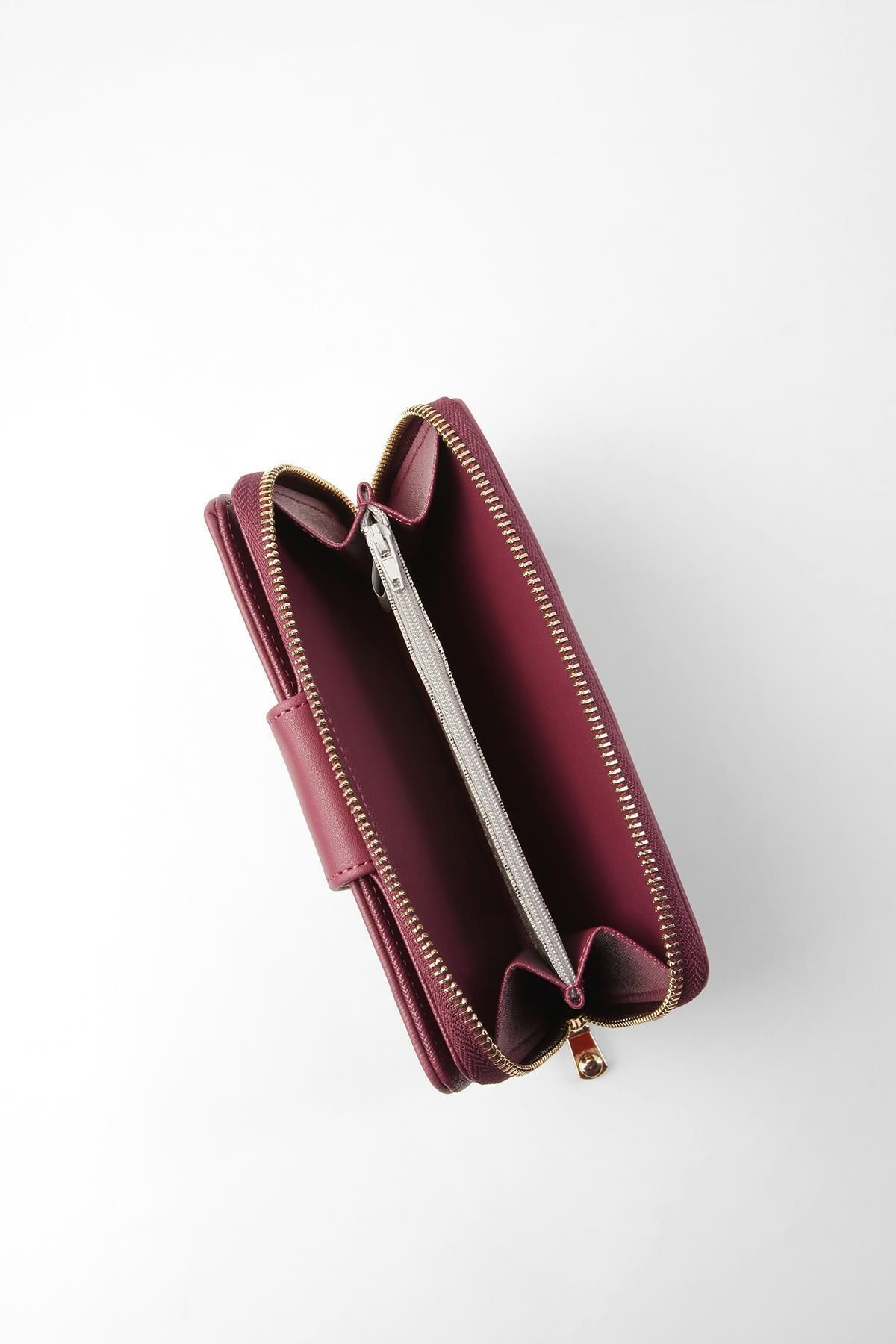 Baggle  Kadın Cüzdanı - Şık Ve Fonksiyonel - 232KC101 – Mürdüm - Görsel 4