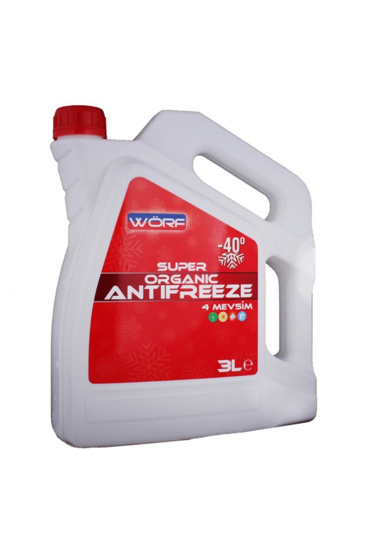 WÖRF Organik Kırmızı Antifiriz -40 Derece 3 Lt
