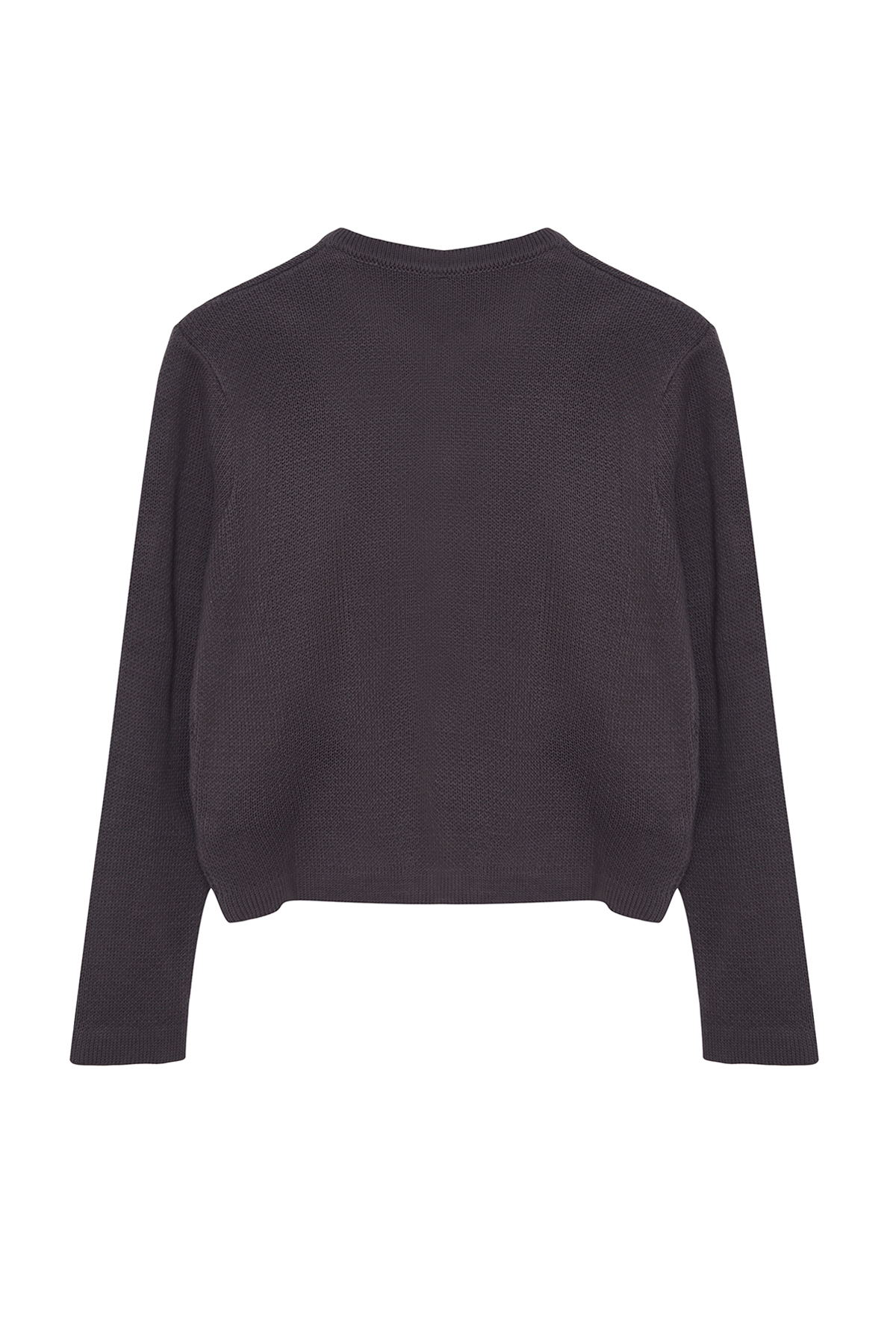 Trendyolmilla  Antrasit Basic Ceket Görünümlü Triko Hırka TWOAW24HI00090 - Görsel 7