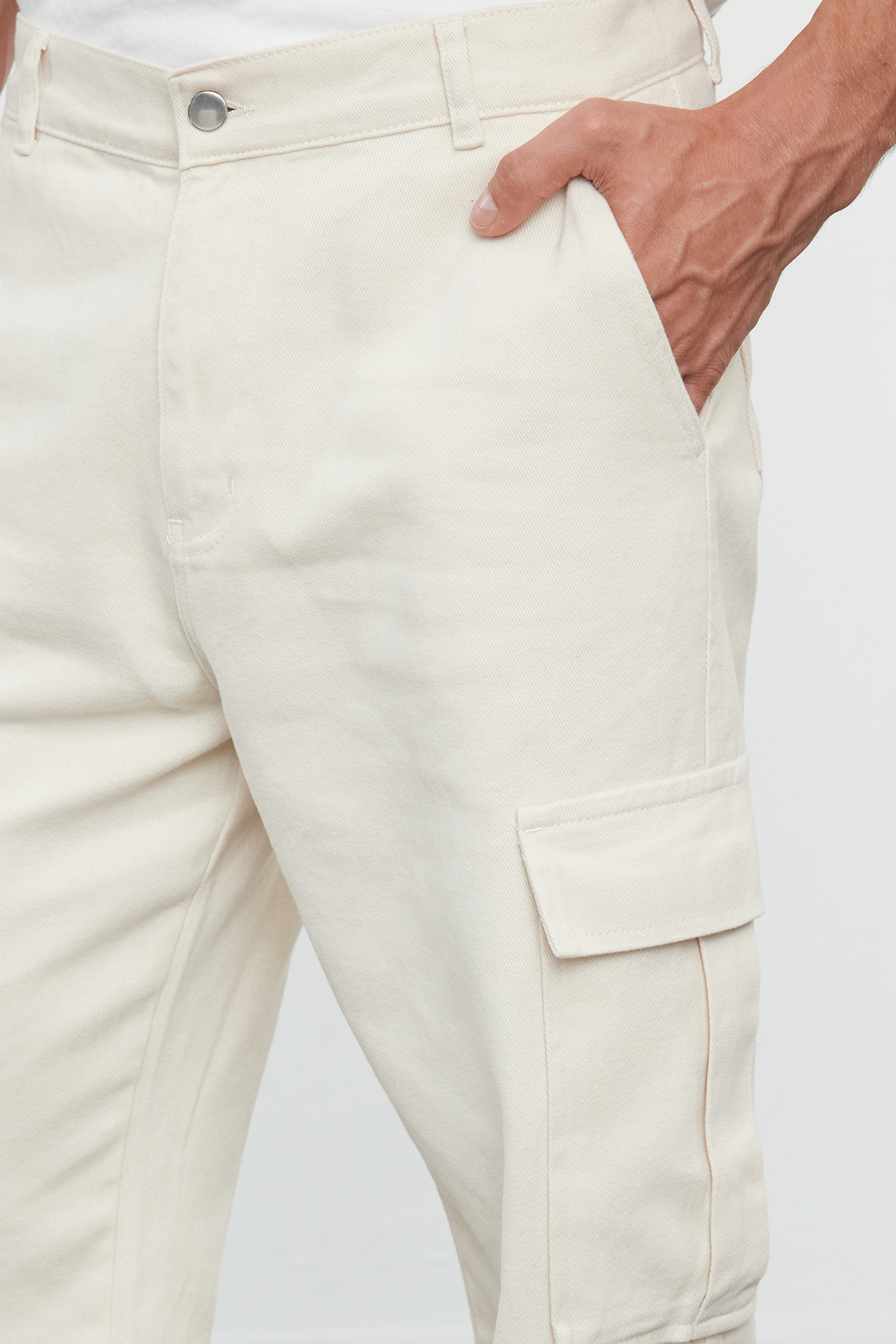  Trendyolmilla Man Ta? Erkek Kargo Cepli Baggy Pantolon