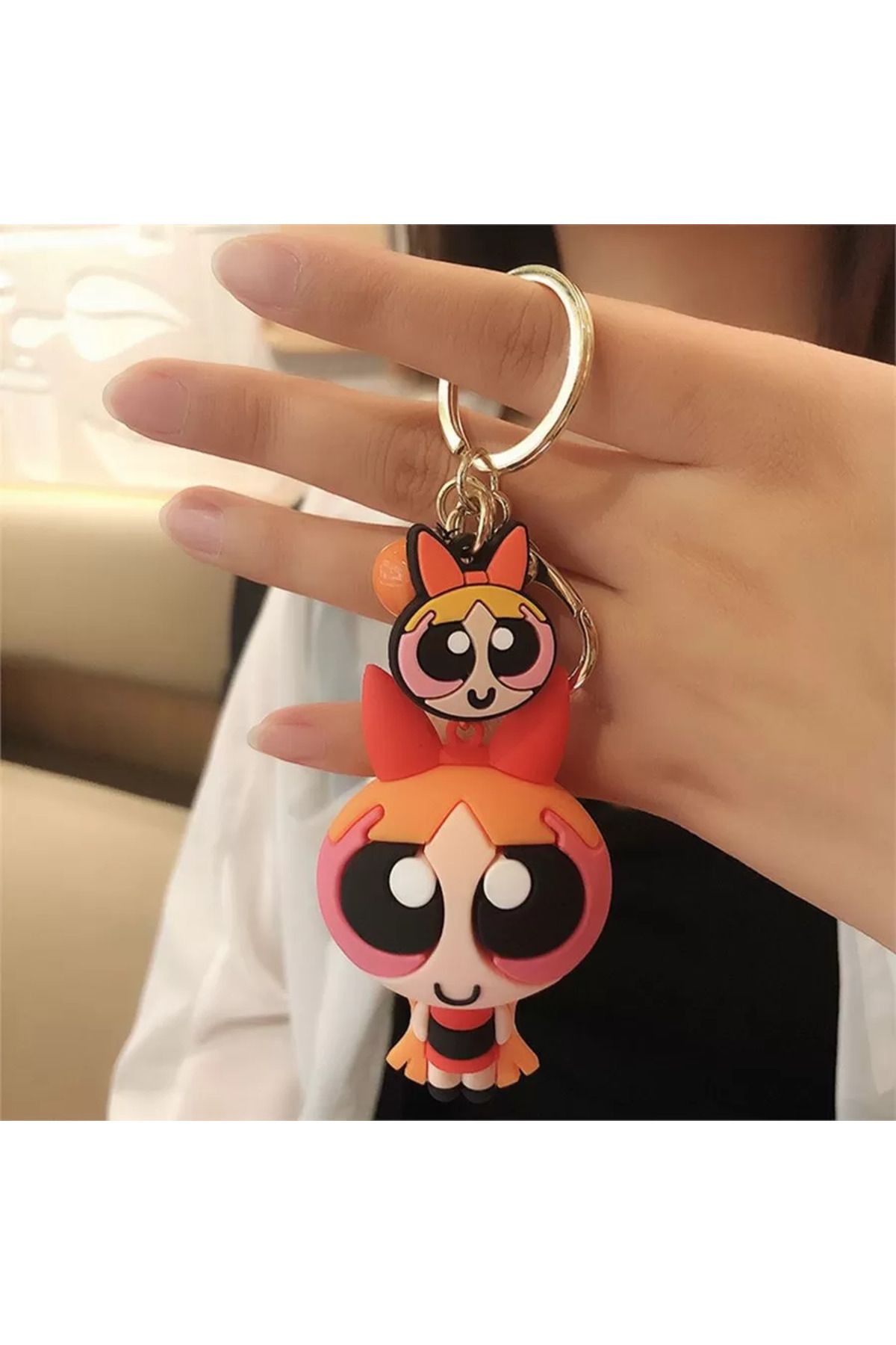 Kuzgunshop-Powerpuff Girls - Blossom Silicone Keychain 1