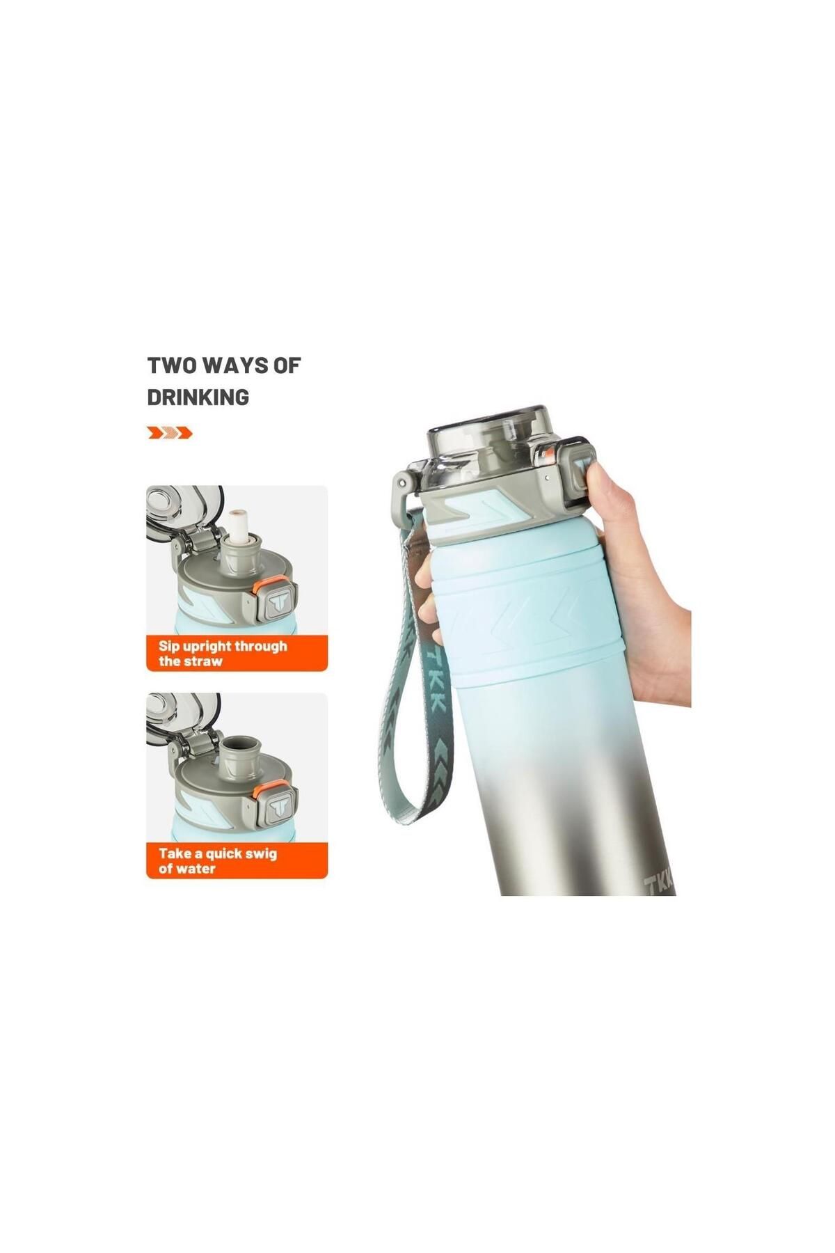 Vagon-TKK Stainless Steel Thermos Flask 500 ML Use with and Without Straw (Mixed Color 1 Piece) 6