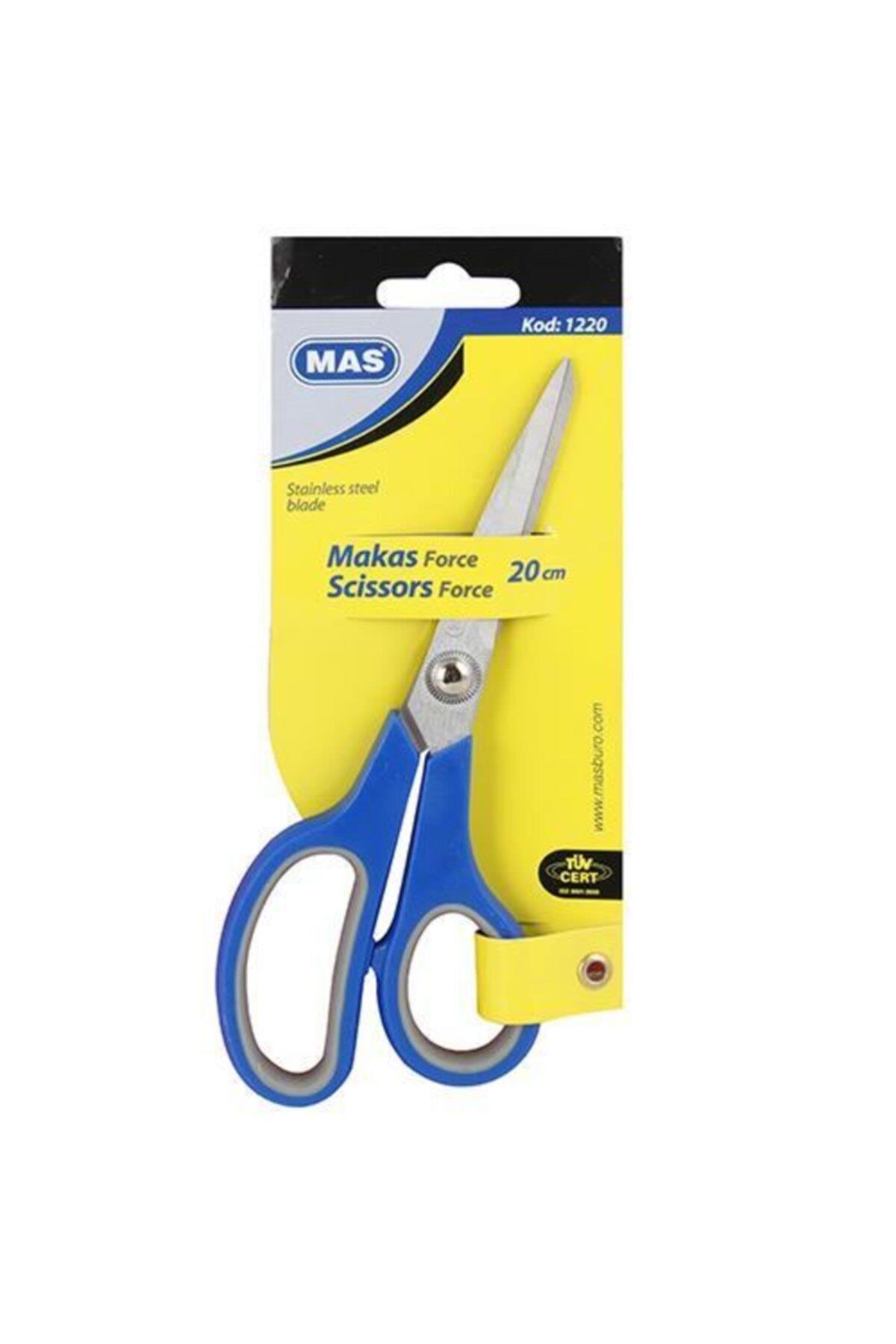 Mas Büro Makası 20 Cm Paslanmaz Çelik Force Ofis Makası