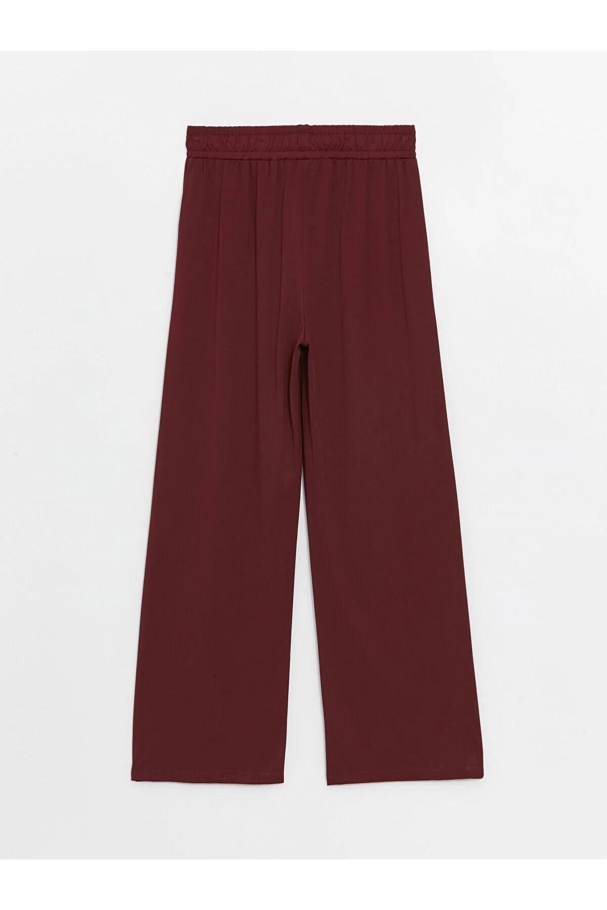 LC Waikiki-LCW Modest - Pantaloni pentru femei cu picioare late și talie elastică 7