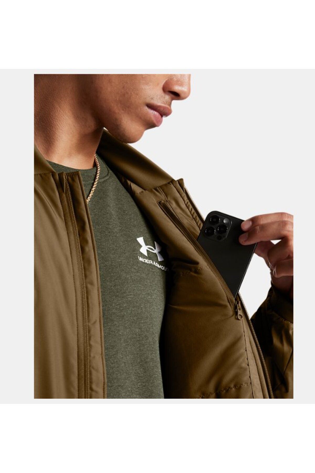 کاپشن ورزشی چند رنگ مردانه UA در غیرقابل توقف کت بمب افکن انزوا 498 Under Armour