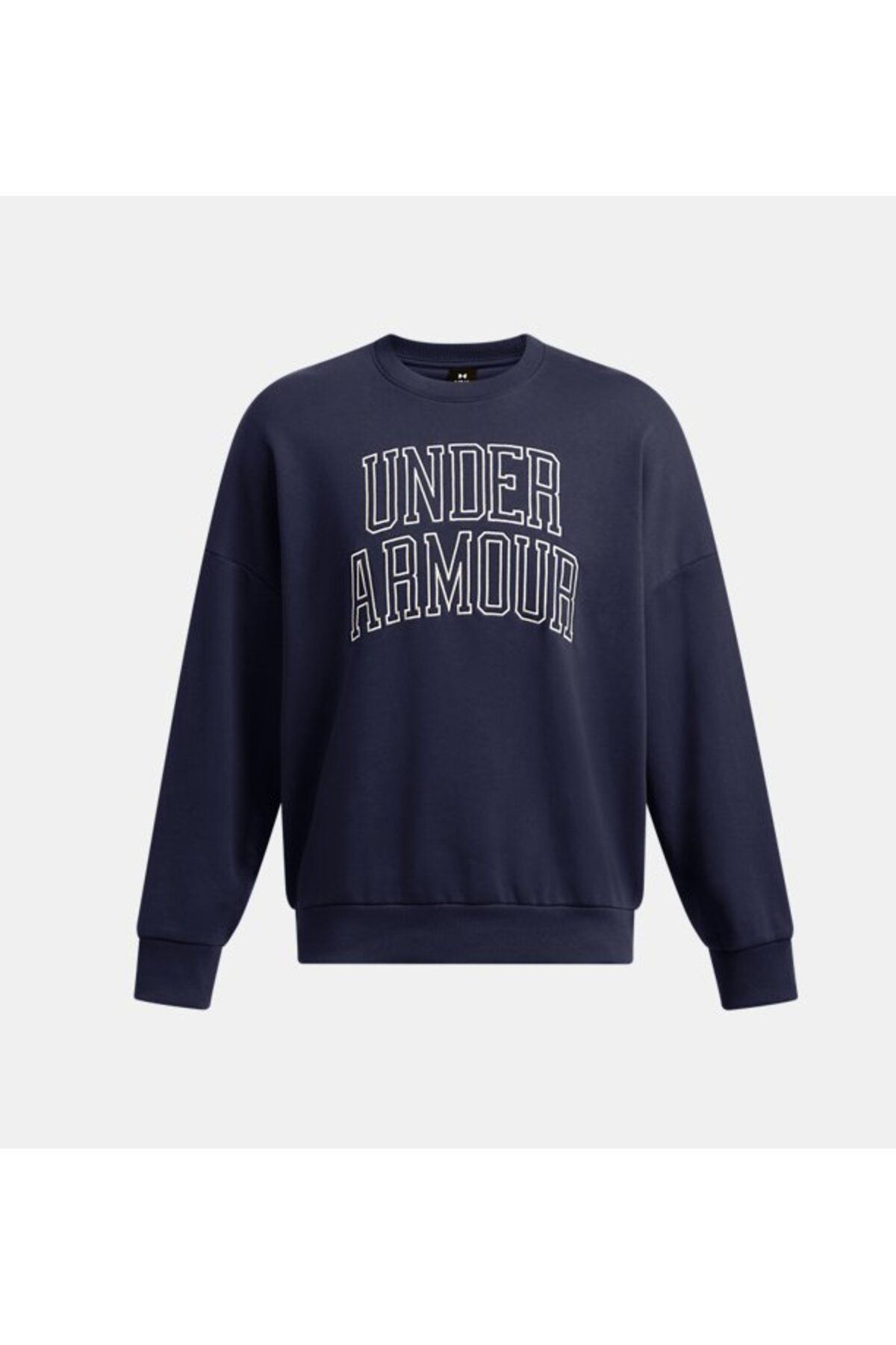 سویشرت ورزشی آبی مردانه آیکون UA در وزن سنگین تری با اندازه ی پیراهن یقه دوچرخه بزرگ 410 Under Armour