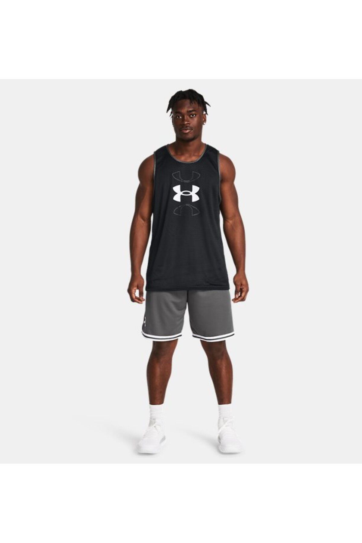 شورت ورزشی خاکستری مردانه پیرامونی 10 اینچی 025 Under Armour