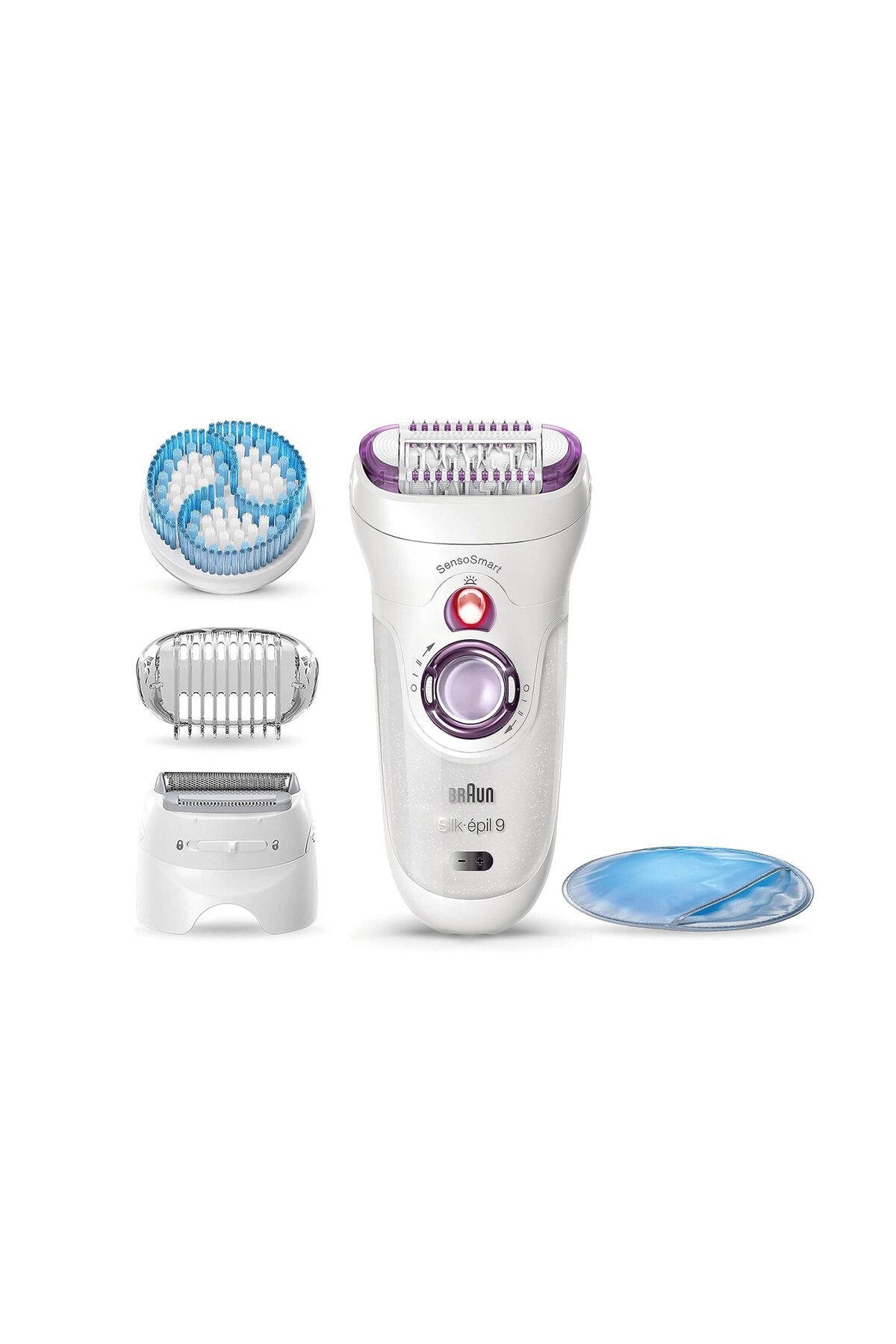 Silk-épil 9 9735 SensoSmart Kablosuz Islak&Kuru 6 Ek Parçalı 3'ü 1 Arada Epilatör — PRA-11003595-2386 — تصویر 5 از 7