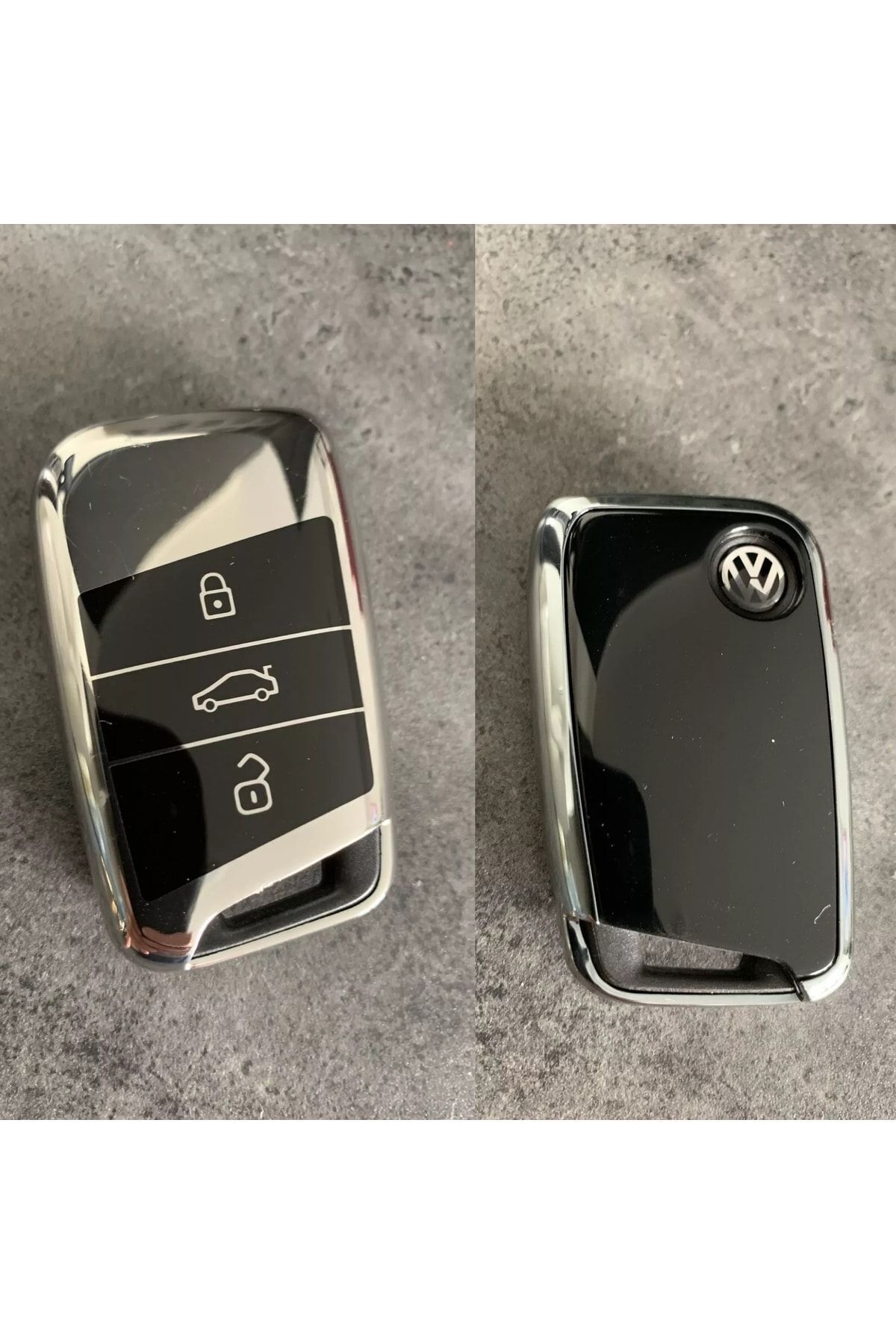 vagmarket Passat B8 Anahtar Kılıfı Parlak Gümüş