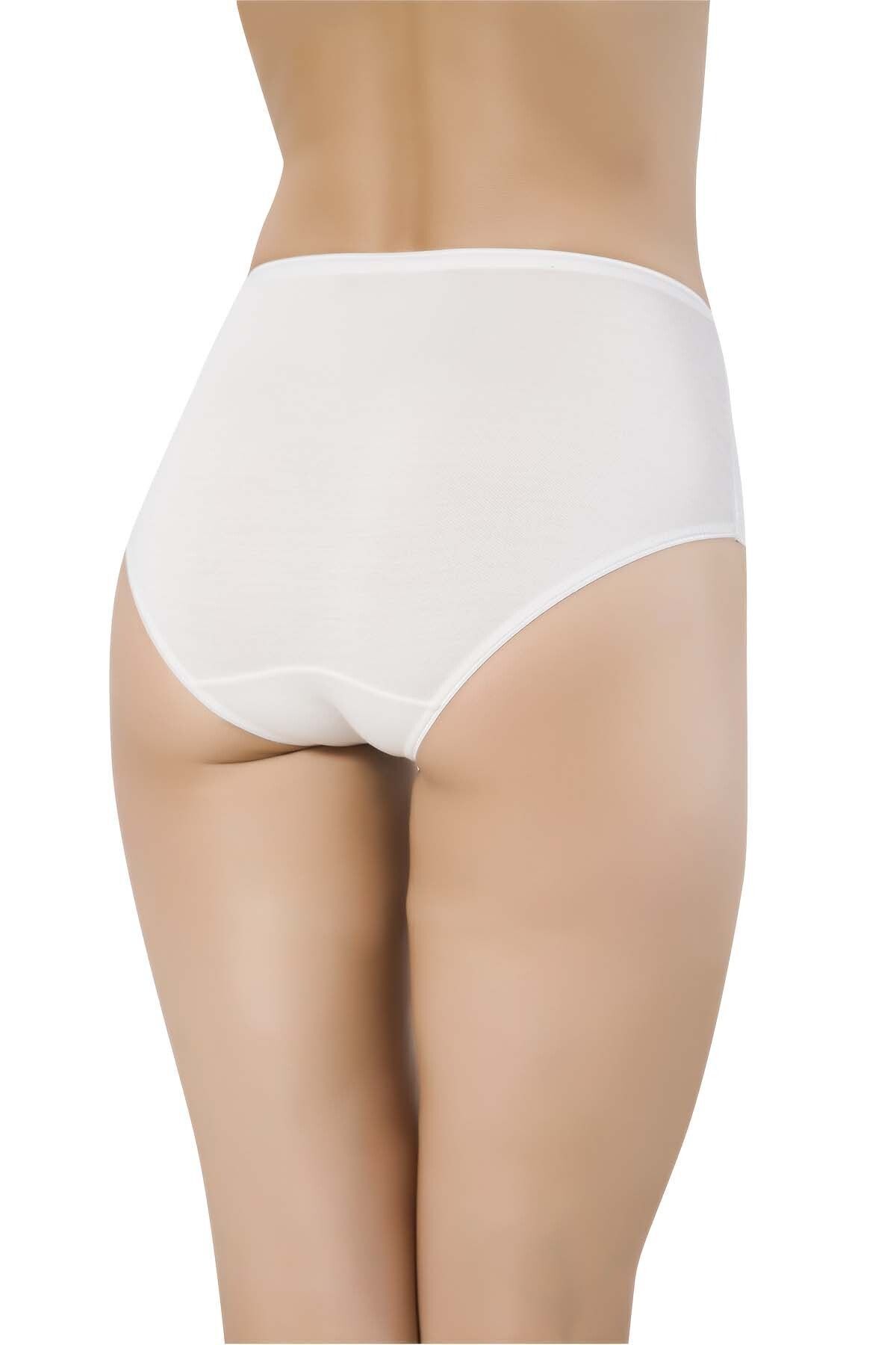 Papatya-Chiloți de bikini cu talie înaltă din țesătură de bambus ecru pentru femei 2572 2