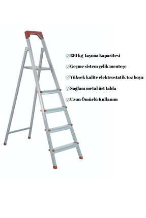 ZE Zigana Ev Gereçleri 4+1 Ev Tipi 150kg Taşıma Kapasiteli Profil Merdiven