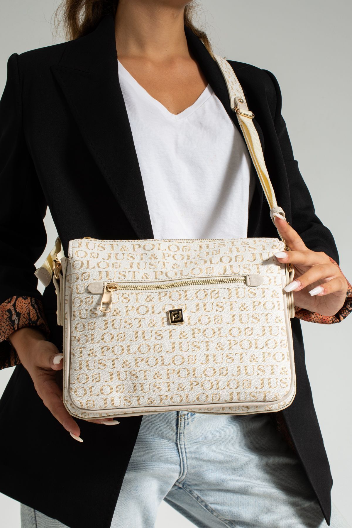 POLO style Geantă De Umăr Și Crossbody Model Poștal Cu 8 Compartimente Foarte Util Femeie - One Size