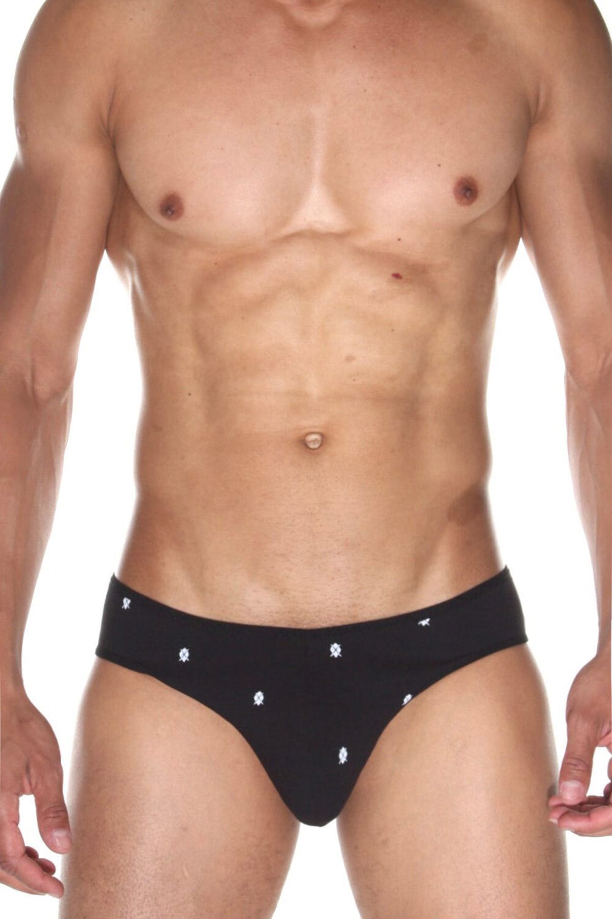 darkzone Erkek Likralı Desenli Lacivert Slip