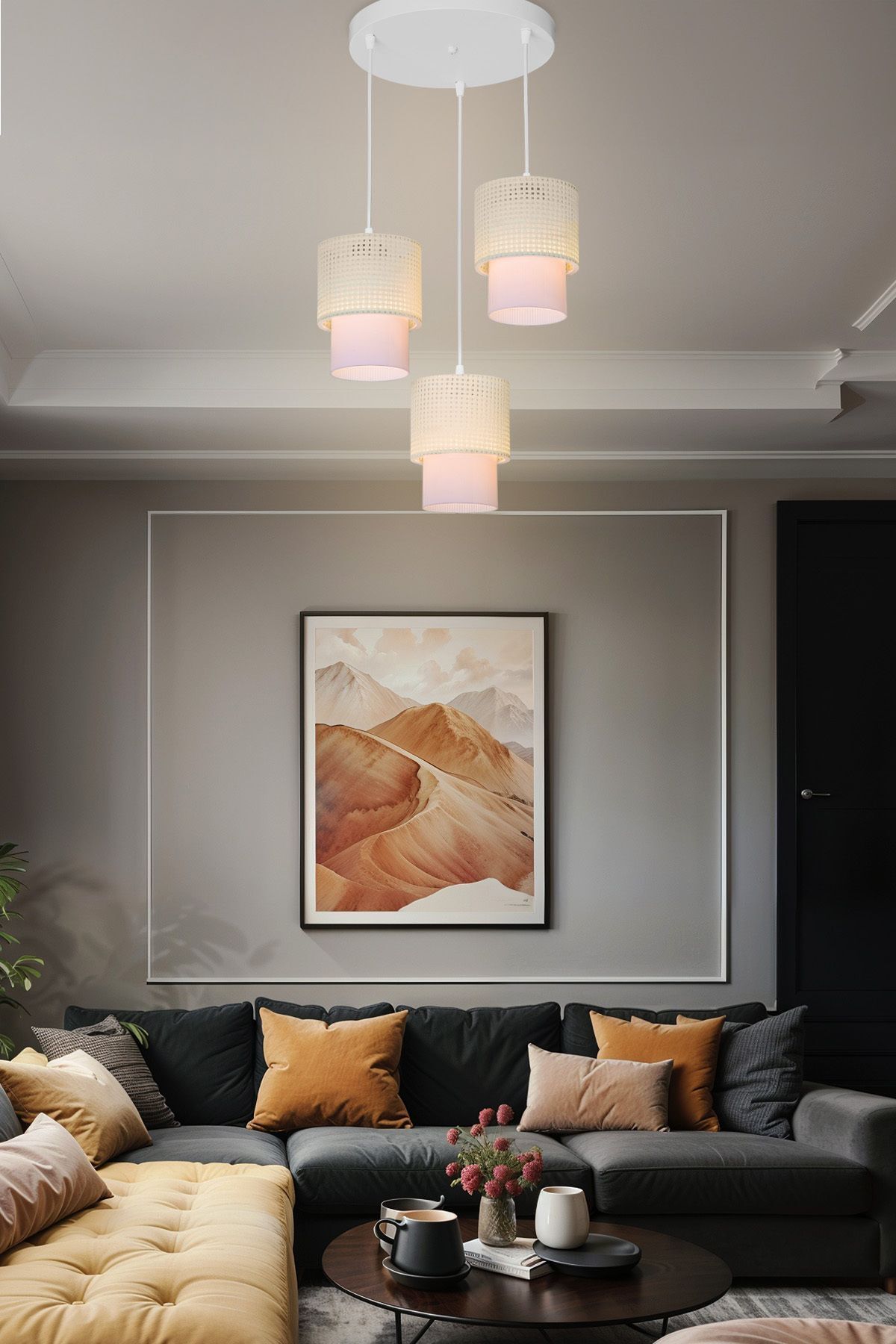 Beyaz Sarkıt Avize Salon Yatak Odası Mutfak Modern Şık Lamba