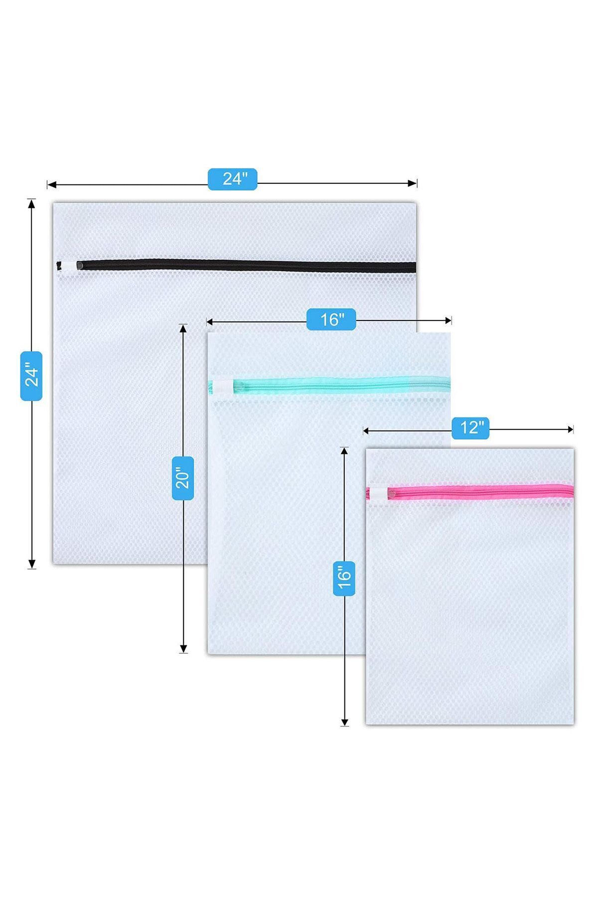 CARNIVAL LAND-3 Pieces Large Medium and Small Size Curtain and Laundry Net Practical Magic Machine Bag 1
