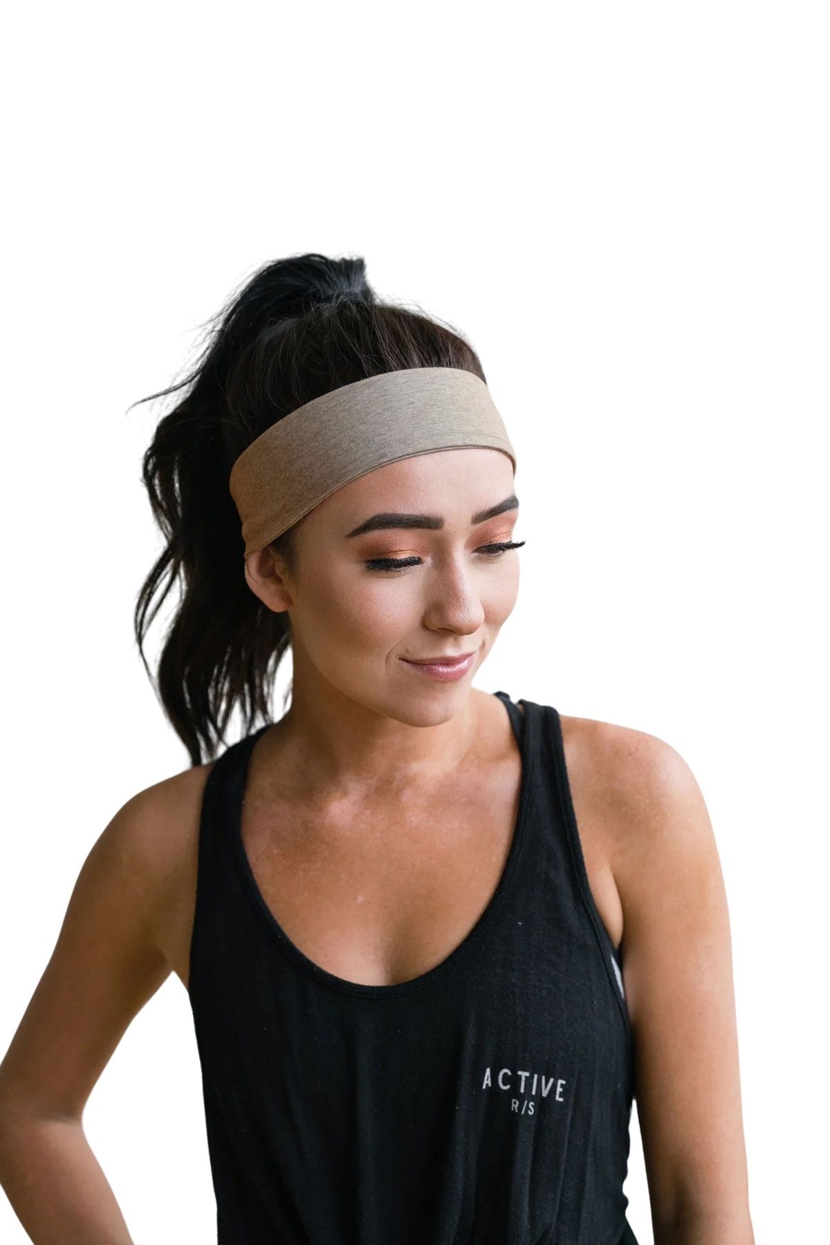 Headband Sports Women Men Cotton Lycra Fitness Tennis Makeup Yoga Pilates Headband Milk Coffee