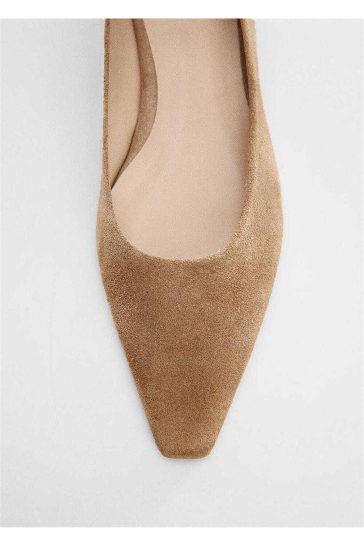 MANGO Woman-Pointed Toe Leather Shoes 4