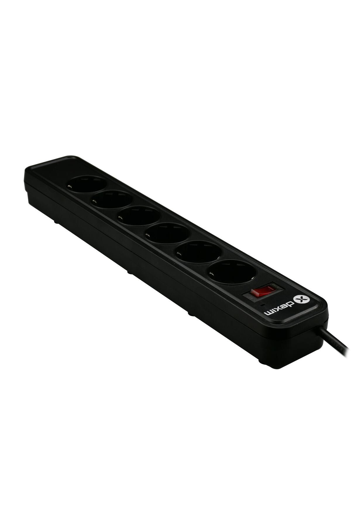 OEM-Dexim 6 Port Current Protective Socket with Current Protection Multiple Socket 6-Piece Extender 3