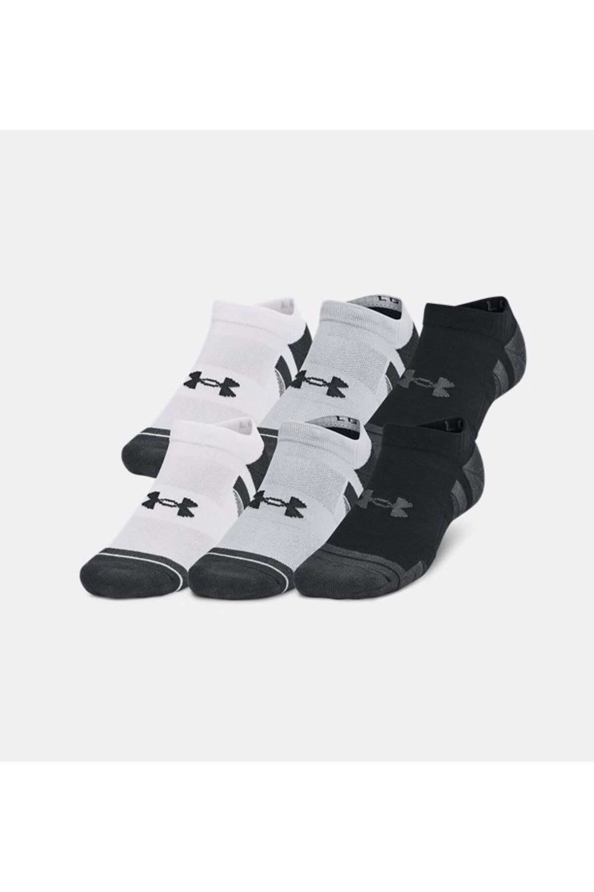 جوراب ورزشی خاکستری مردانه و زنانه بسته بندی UA TECH 6 PCS NO SHOW 011 آندر آرمور Under Armour