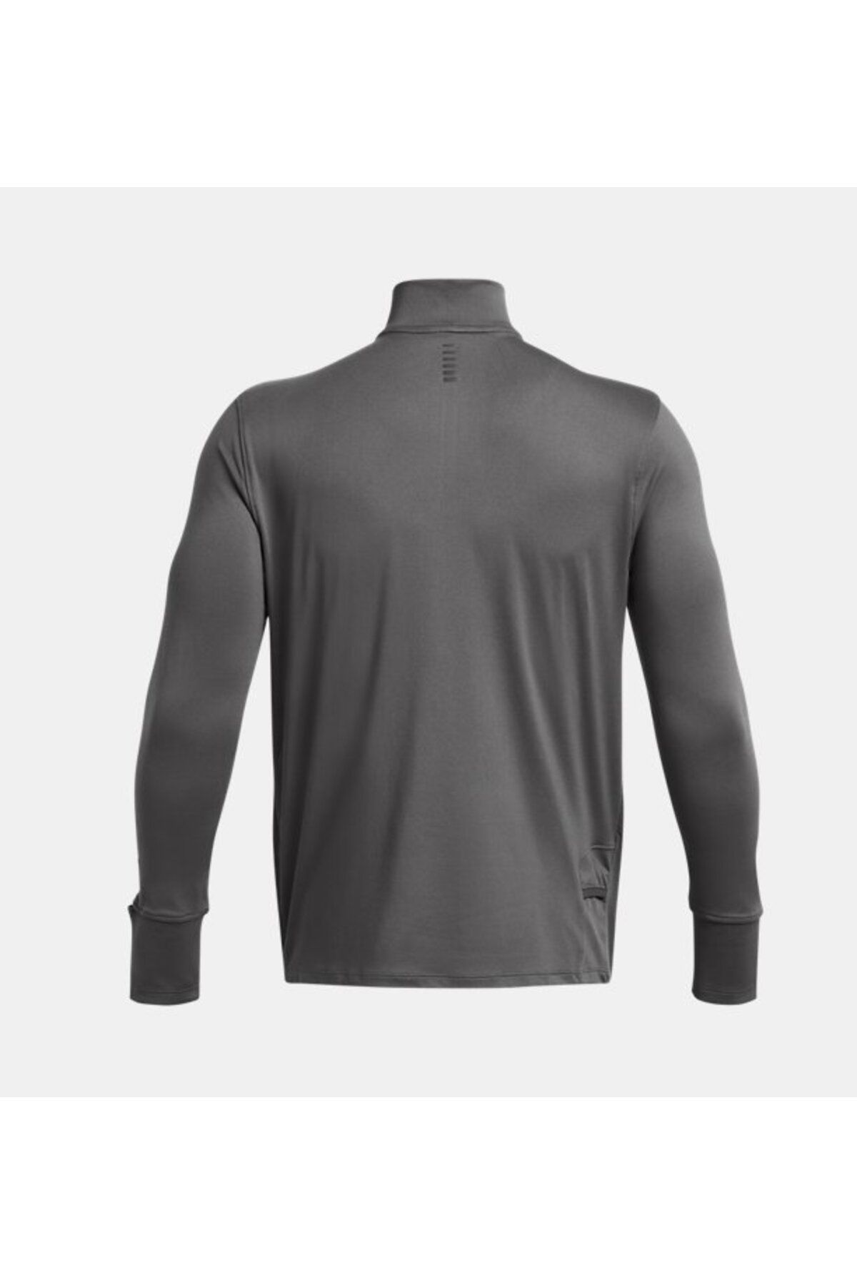 تی شرت ورزشی خاکستری مردانه UA Lauch Pro 1 4 آستین بلند زیپ 1379288 025 Under Armour