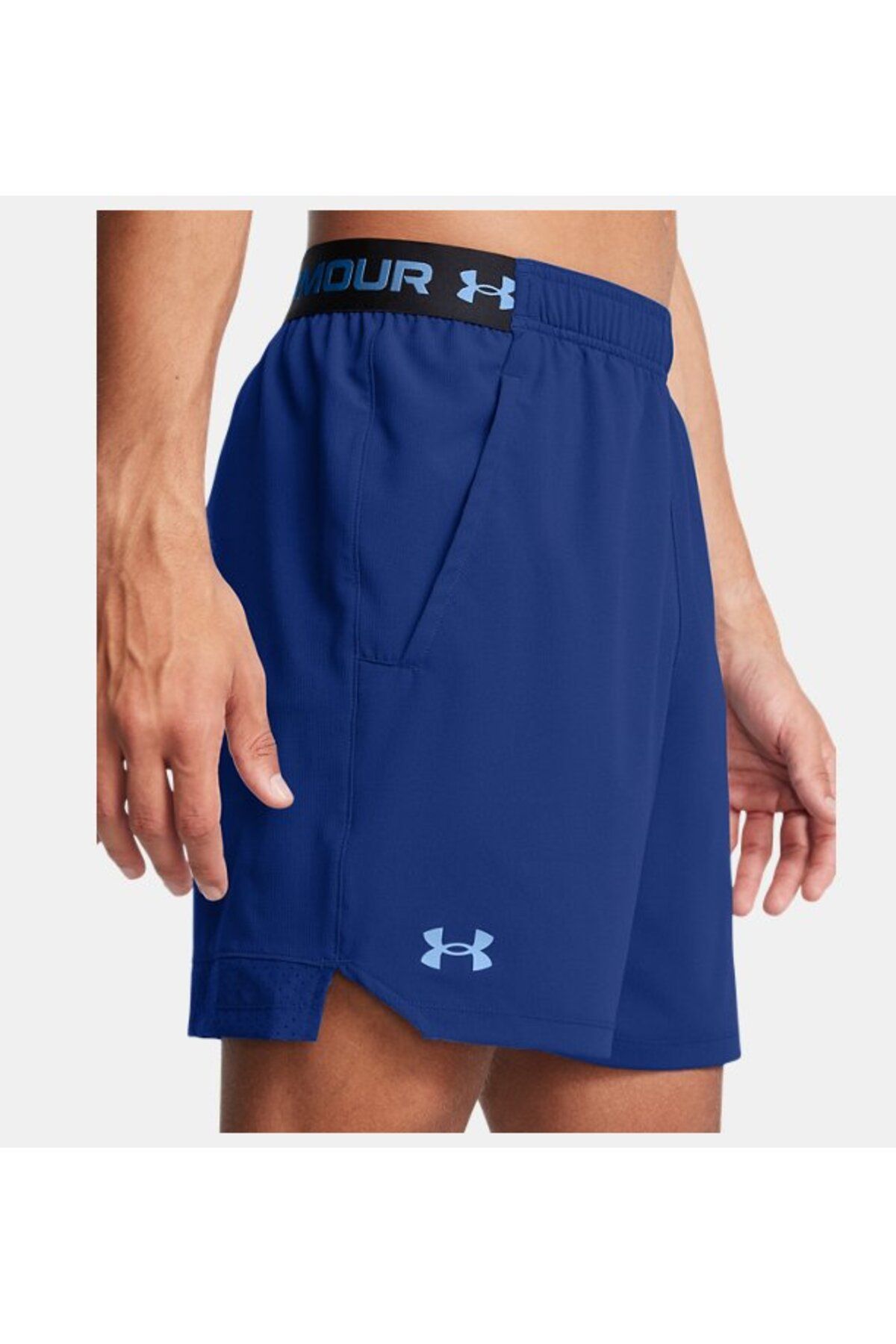 شورت ورزشی آبی مردانه های 6 اینچ بافته شده در UA 1373718 432 Under Armour
