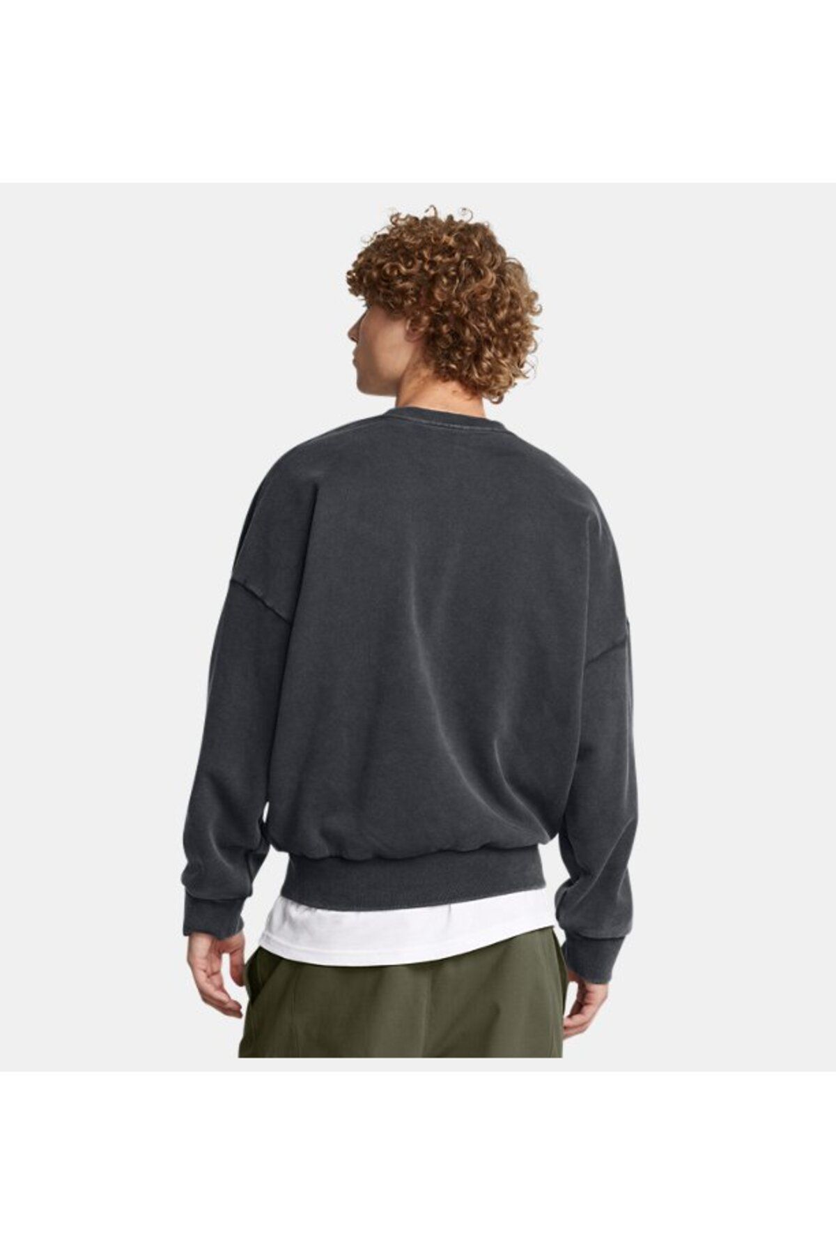 Under Armour-Ua Icon Heavyweight Men's Fleece Sweatshirt - Oversized Crew Neck 1386553 -001 2