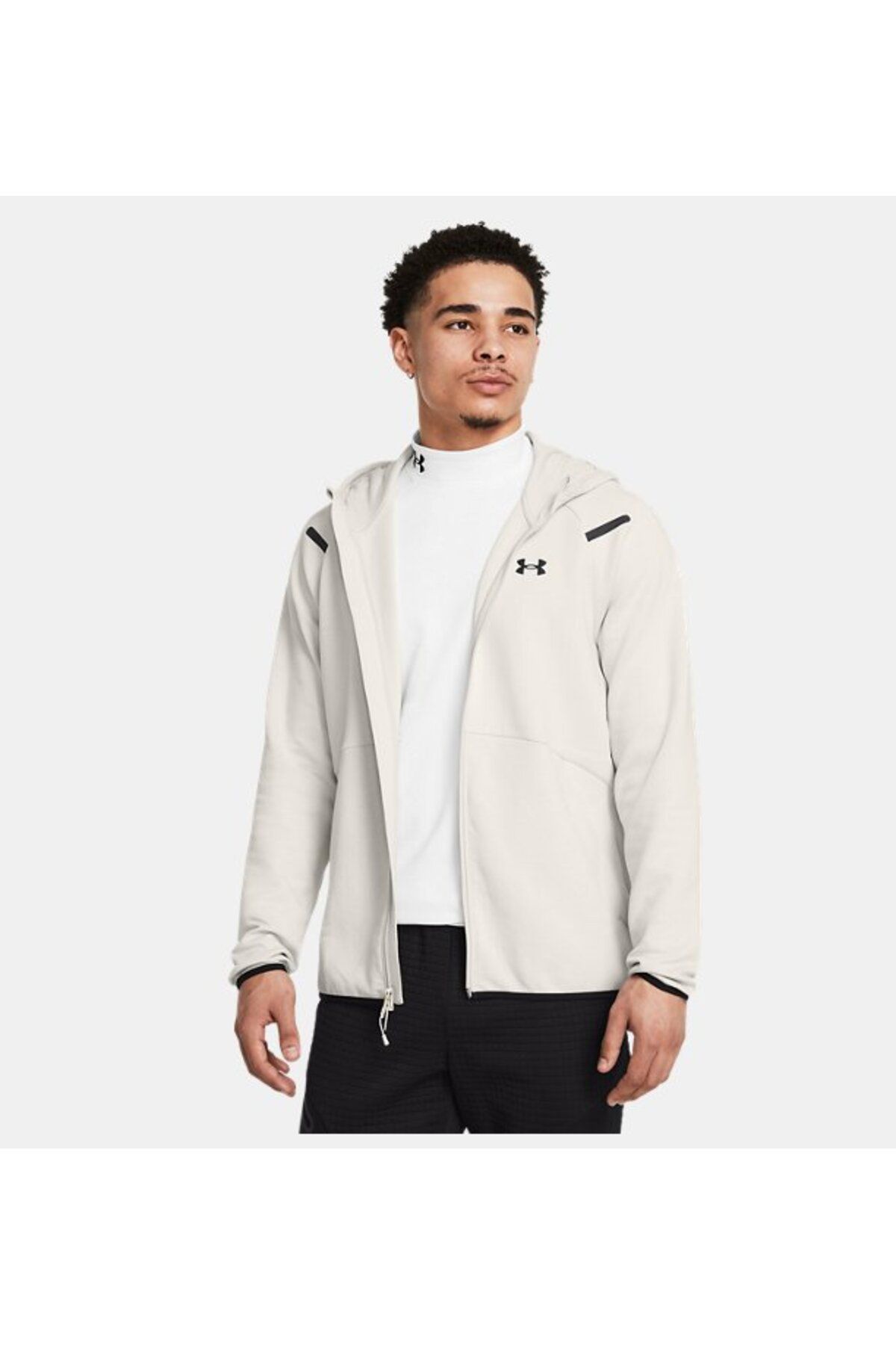 سویشرت مردانه UA غیرقابل توقف پشمی با زیپ کامل HD EU 1389352-110 Under Armour