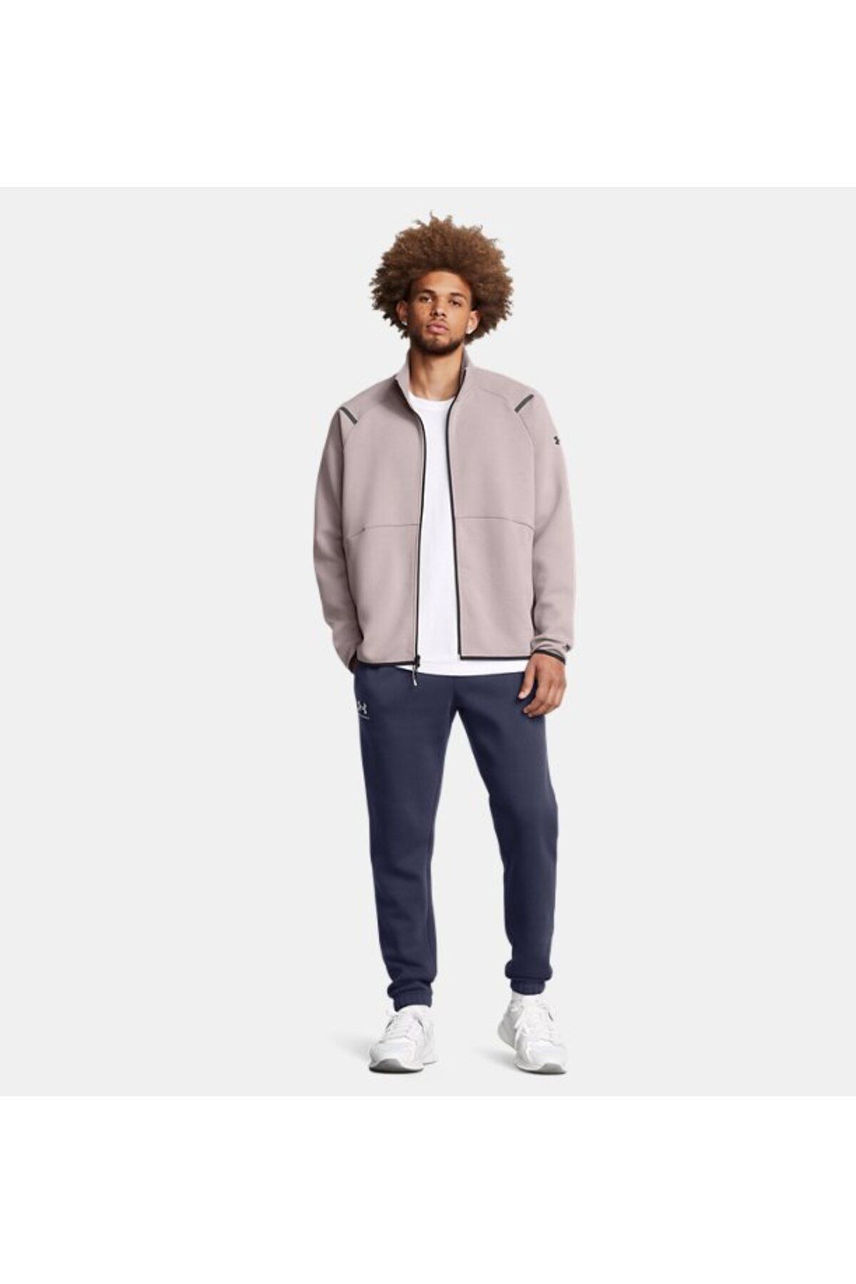 ژاکت ورزشی صورتی مردانه لباس بافتنی پشم گوسفند غیر قابل توقف 015 Under Armour