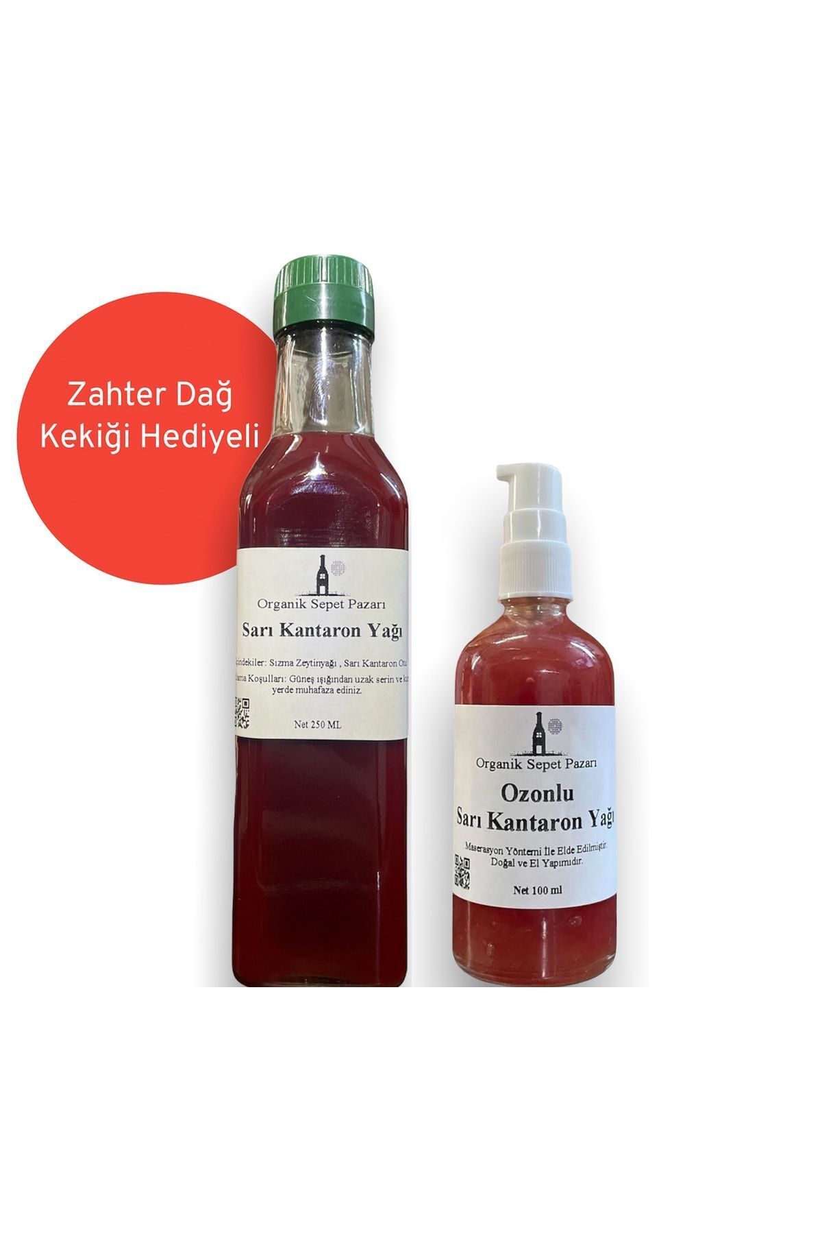 روغن مخمر سنت جان 250 میلی لیتر و روغن مخمر سنت جان 100 میلی لیتر ست 2 تایی Organik Sepet Pazarı