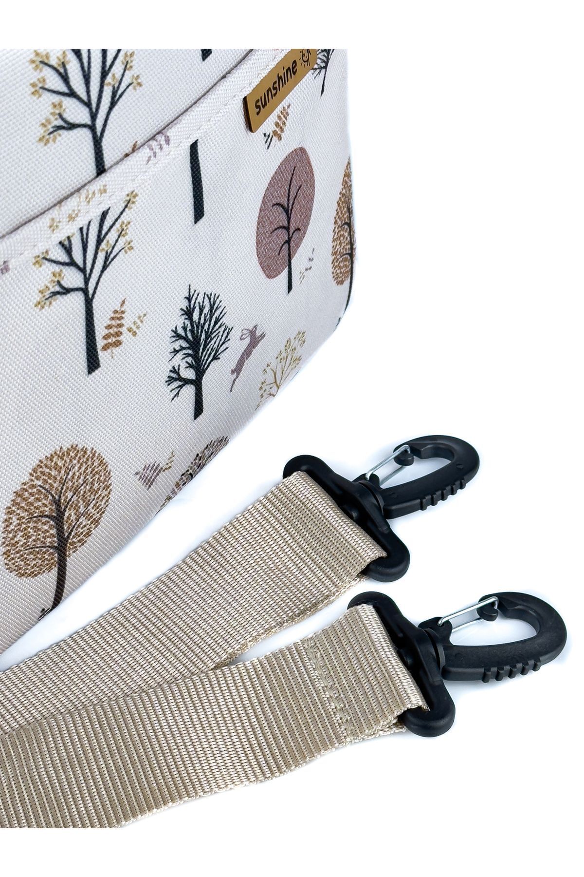 Sunshine Ağaç Desen Termal Isı Izolasyonlu Ek Gıda Yemek Taşıma Beslenme Omuz Çantası fotoğrafı 5 (önizleme)