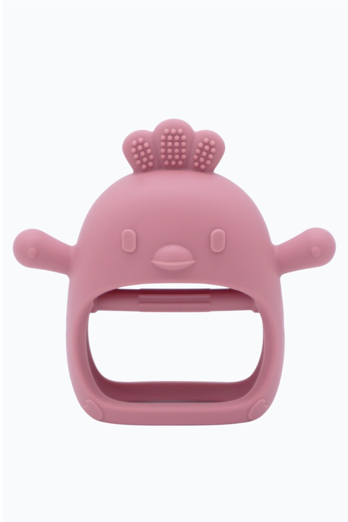 Kiwi Chicken Bebek Diş Kaşıyıcı Emzik Uçlu Eldiven Şeklinde Oyuncak Dişlik, Dark Pink Renk fotoğrafı 4 (önizleme)