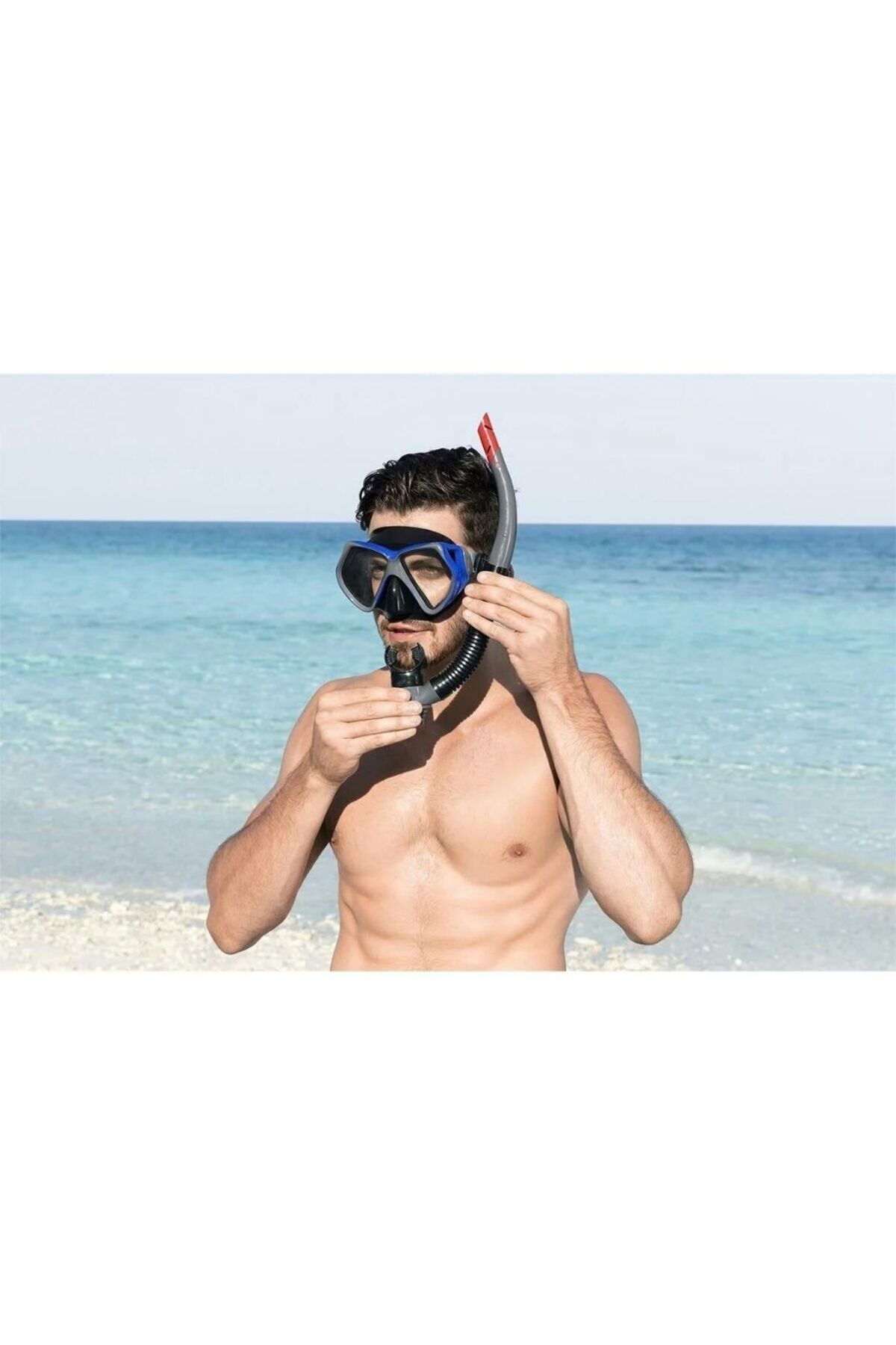 Bestway Yetişkin Dominator Pro Şnorkel Set Mavi Renk 14 Yaş Üzeri