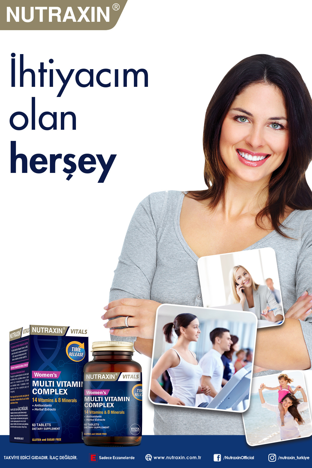 مولتی ویتامین Nutraxin زنانه - (کمپلکس مولتی ویتامین و مینرال) 60 قرص اورجینال - تصویر 2